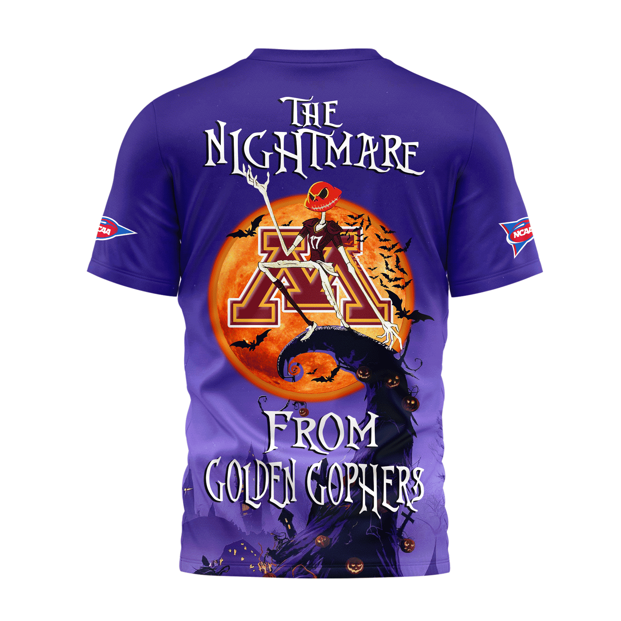 Minnesota Golden Gophers | Premium NCAA Halloween The Nightmare 3D Shirt TTH2105225 - Image 2