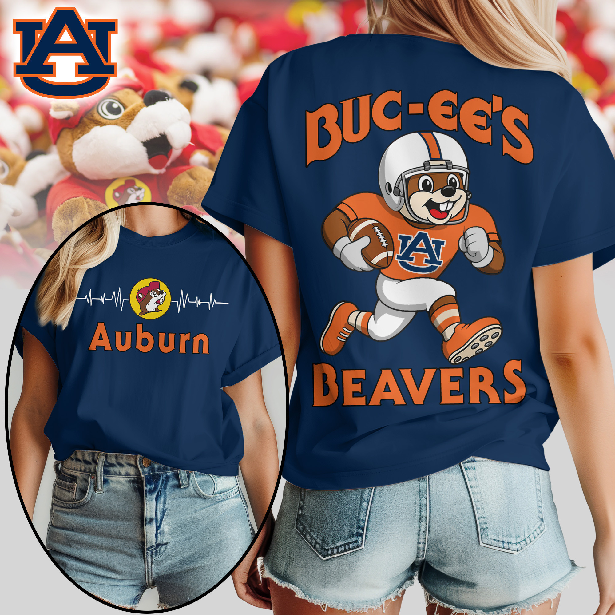 Auburn Tigers | Premium NCAA Buc-ee’s Beavers Women’s Shirt TTH2105227 - Image 2