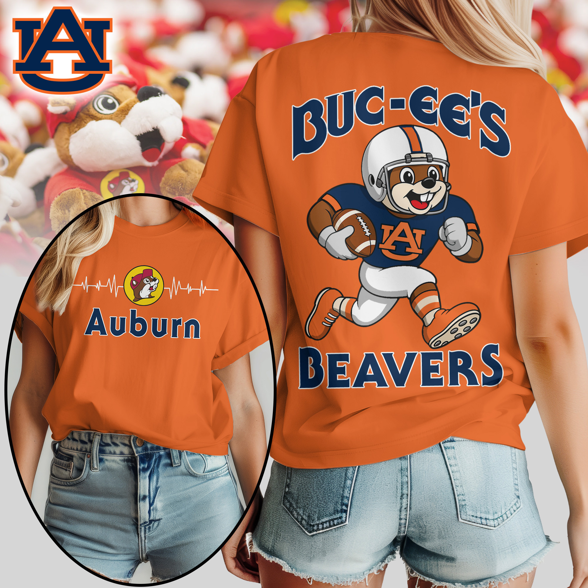 Auburn Tigers | Premium NCAA Buc-ee’s Beavers Women’s Shirt TTH2105227 - Image 3