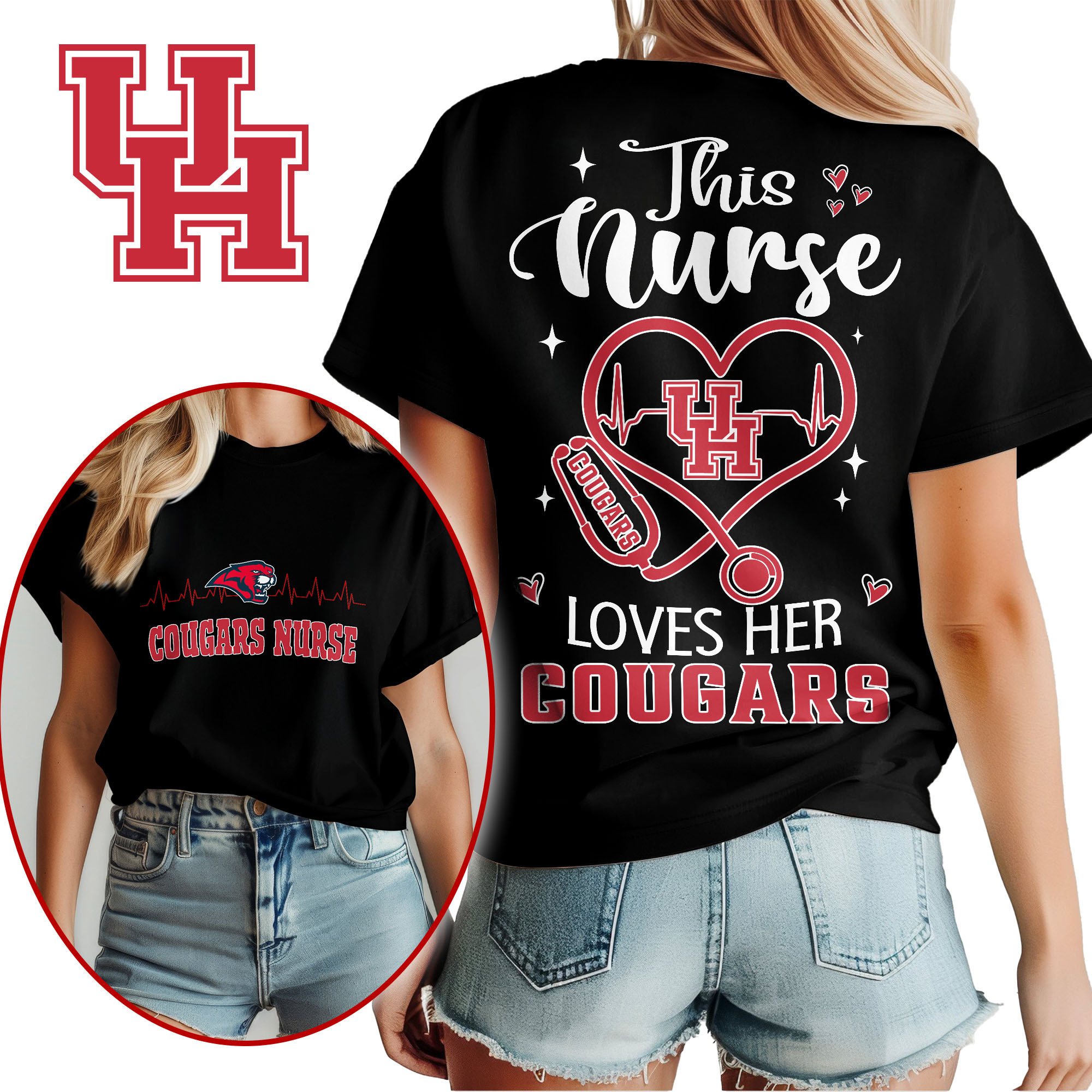 Houston Cougars | Premium Nurse Appreciation Month Women’s Shirt TTH2105224