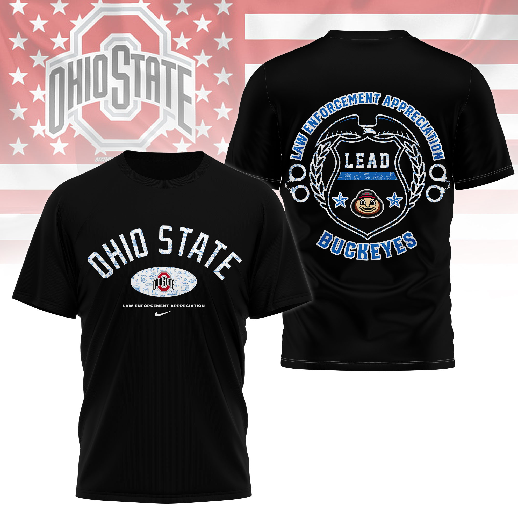 Ohio State Buckeyes | Premium NCAA Law Appreciation Month 3D Shirt TTH2105332