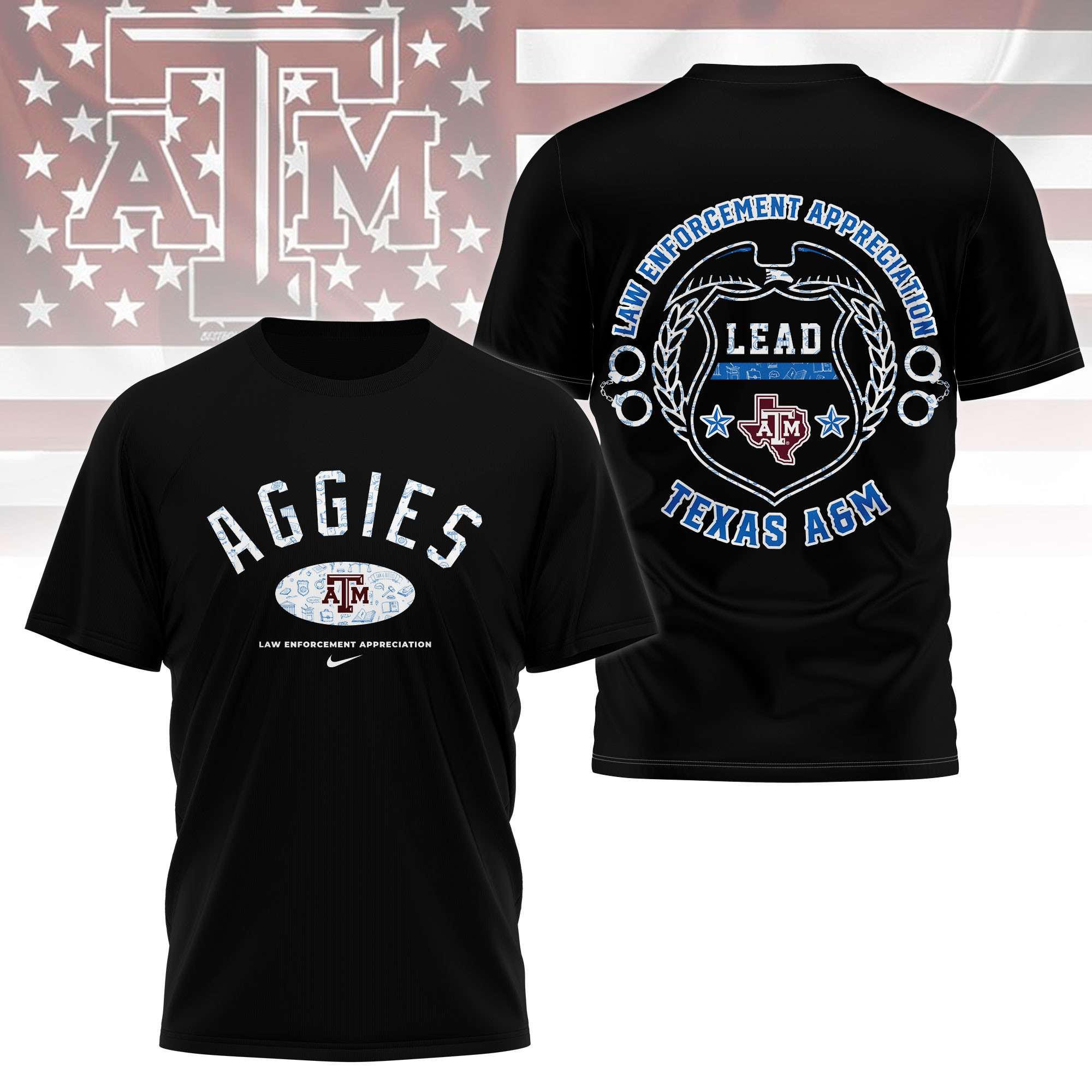 Texas A&M Aggies | Premium NCAA Law Appreciation Month 3D Shirt TTH2105332