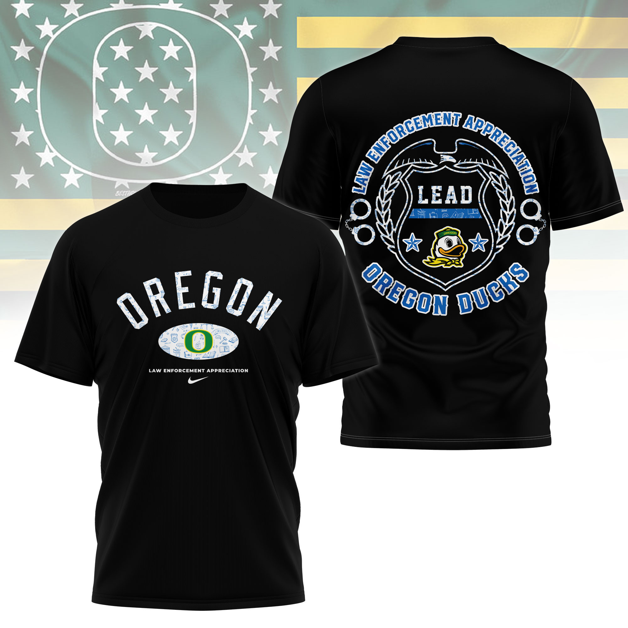 Oregon Ducks | Premium NCAA Law Appreciation Month 3D Shirt TTH2105332