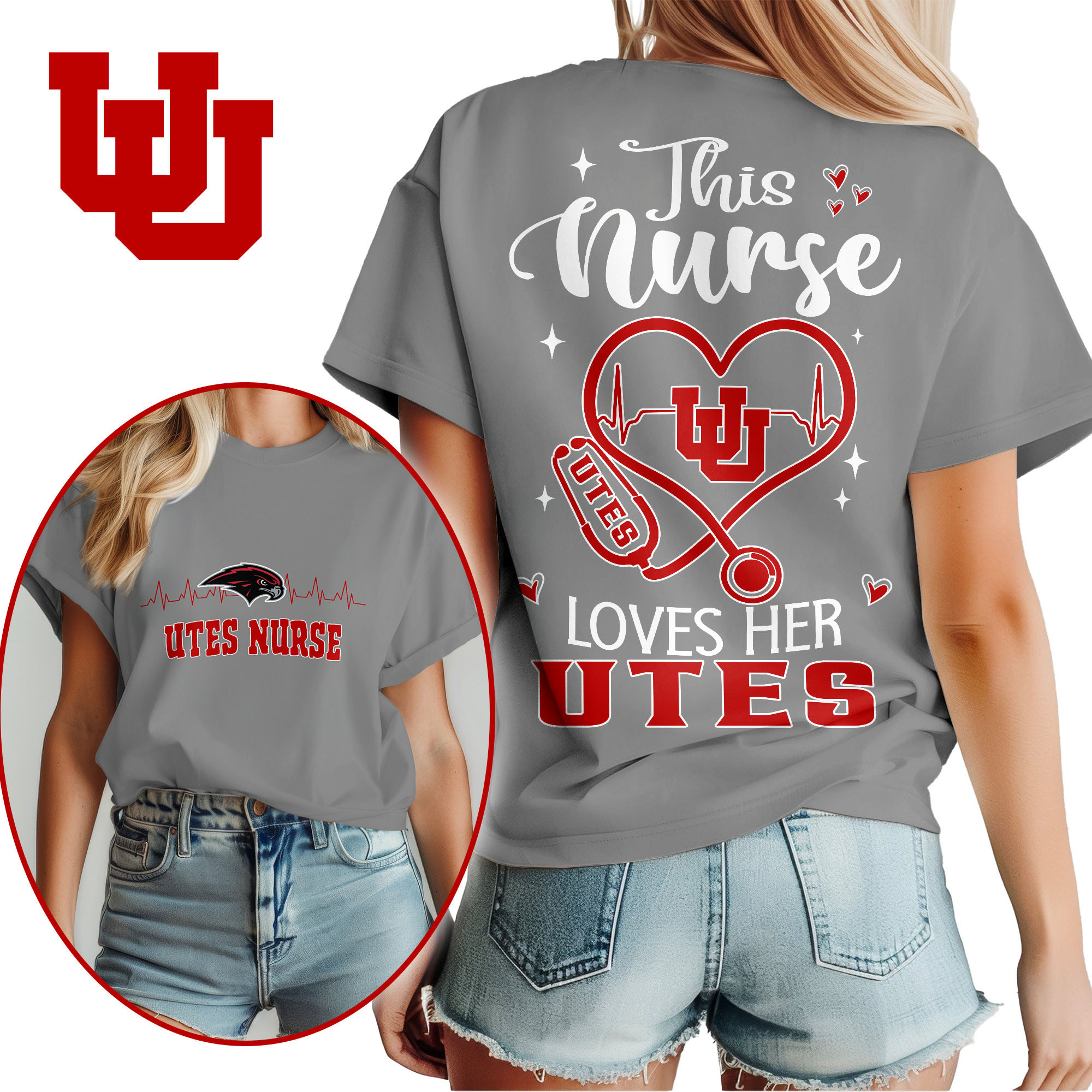 Utah Utes | Premium Nurse Appreciation Month Women’s Shirt TTH2105224 - Image 2
