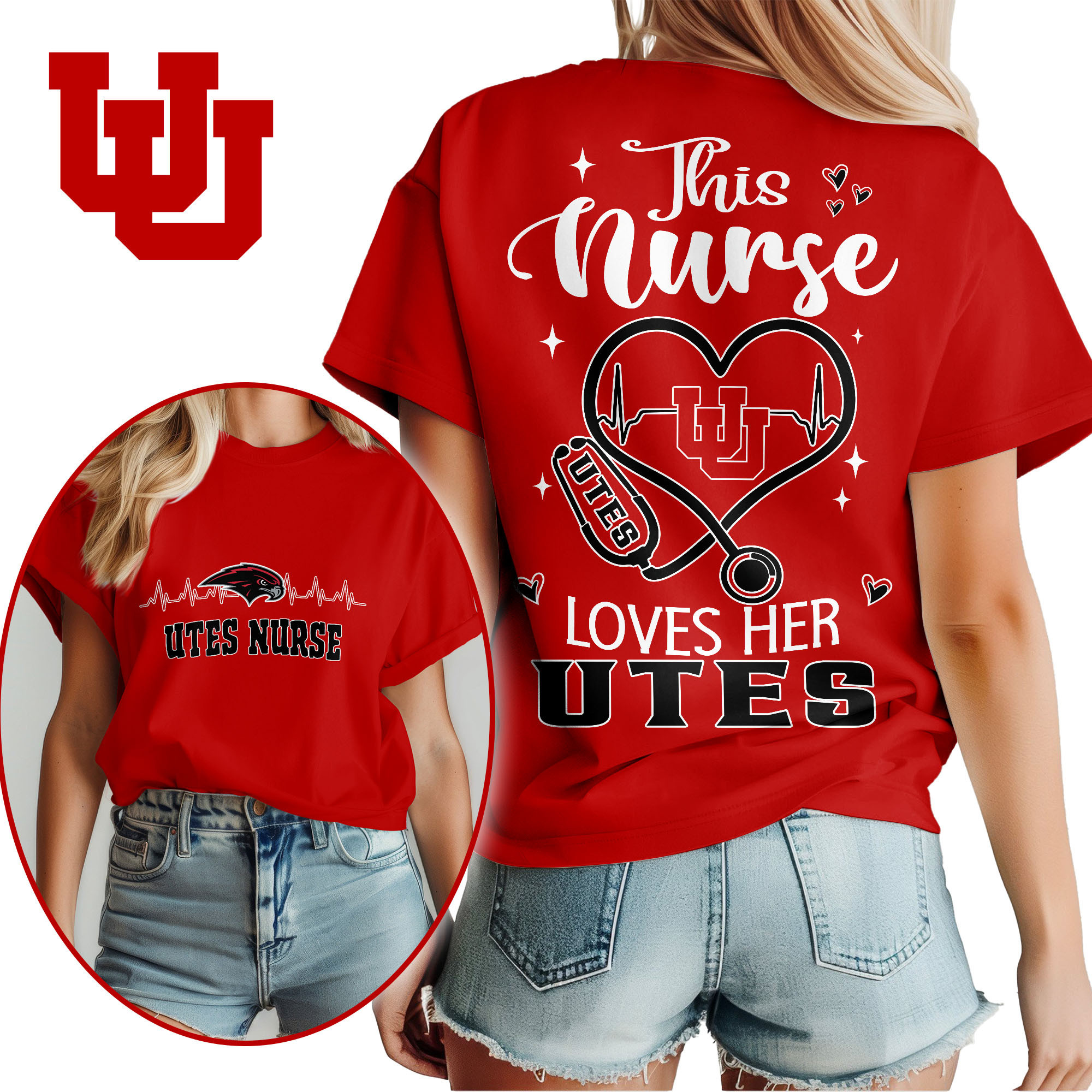 Utah Utes | Premium Nurse Appreciation Month Women’s Shirt TTH2105224 - Image 3