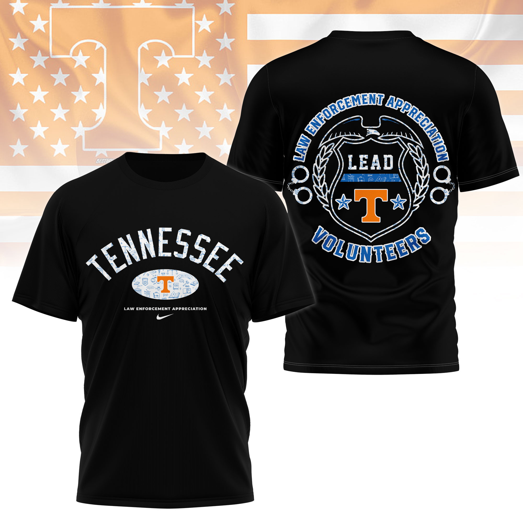 Tennessee Volunteers | Premium NCAA Law Appreciation Month 3D Shirt TTH2105332