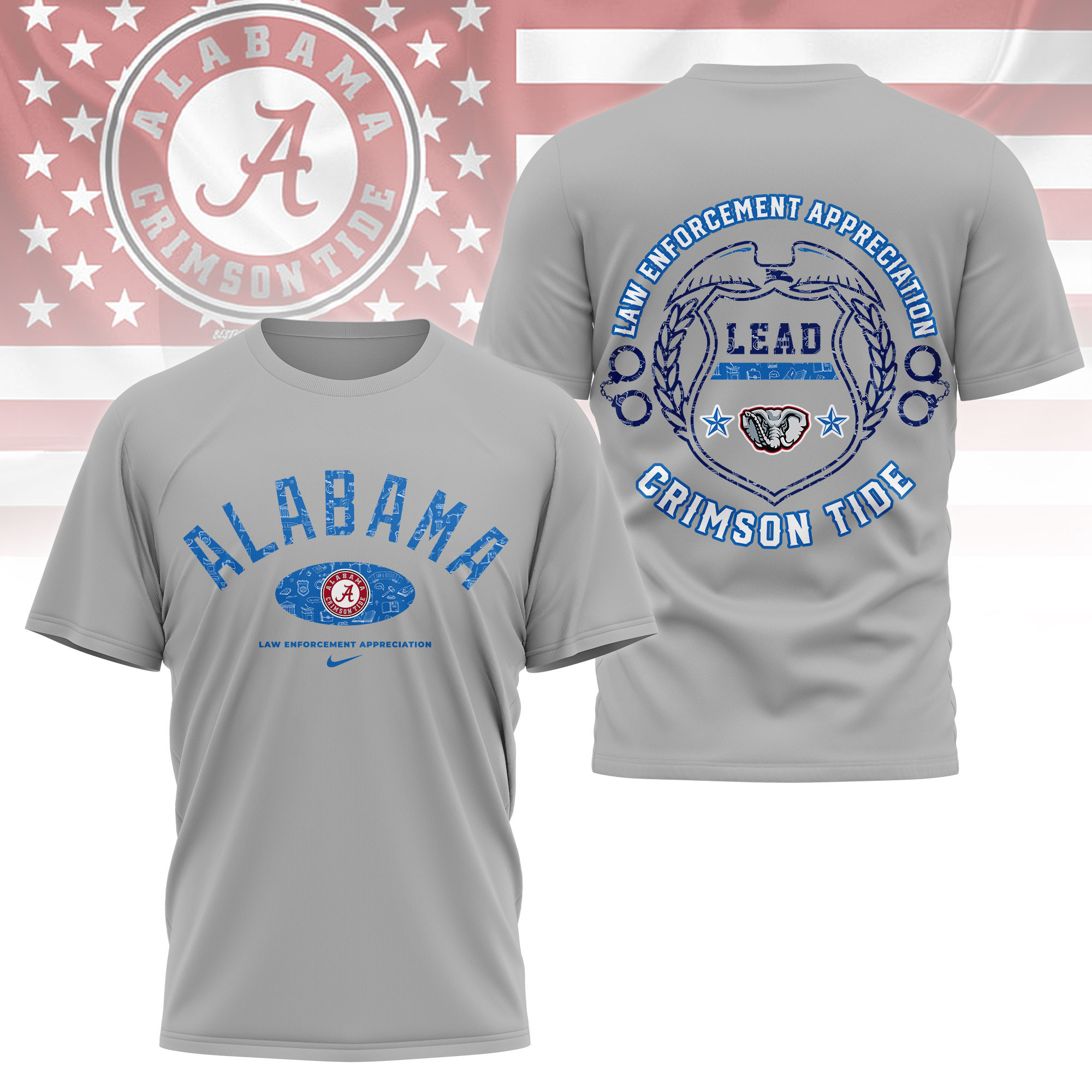 Alabama Crimson Tide | Premium NCAA Law Appreciation Month 3D Shirt TTH2105332 - Image 2