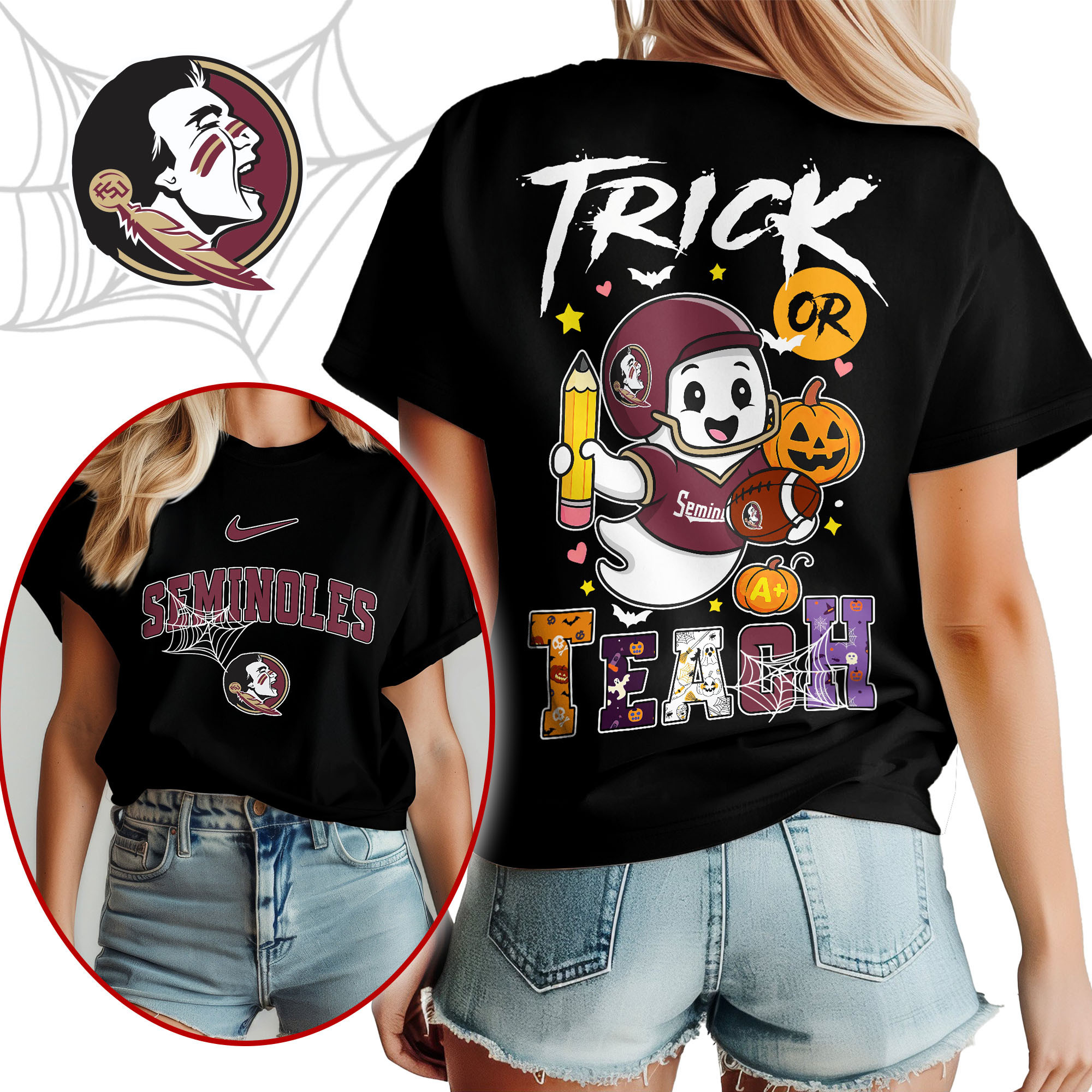 Florida State Seminoles | Premium NCAA Halloween Trick or Teach Women’s Shirt TTH2105228