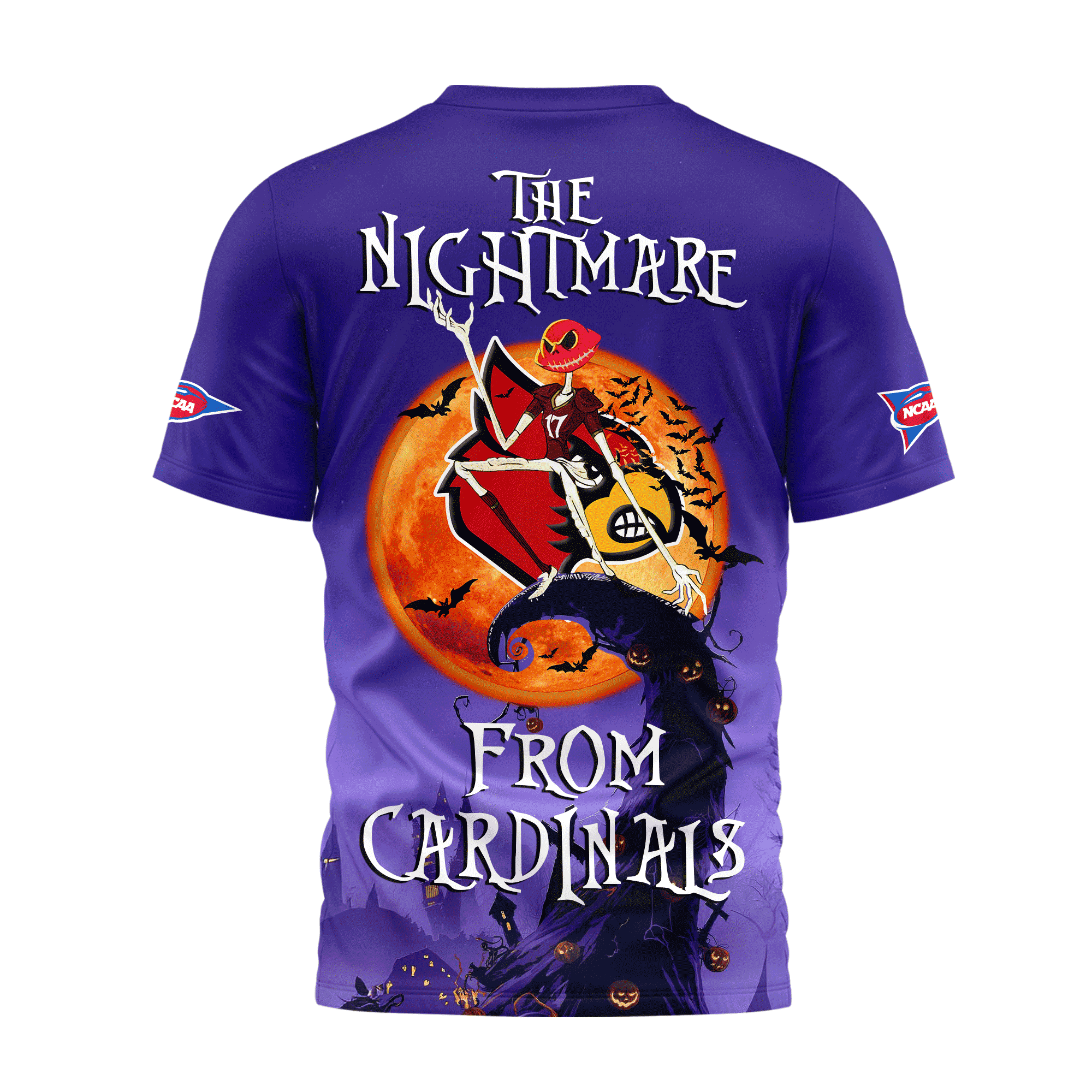 Louisville Cardinals | Premium NCAA Halloween The Nightmare 3D Shirt TTH2105225 - Image 2