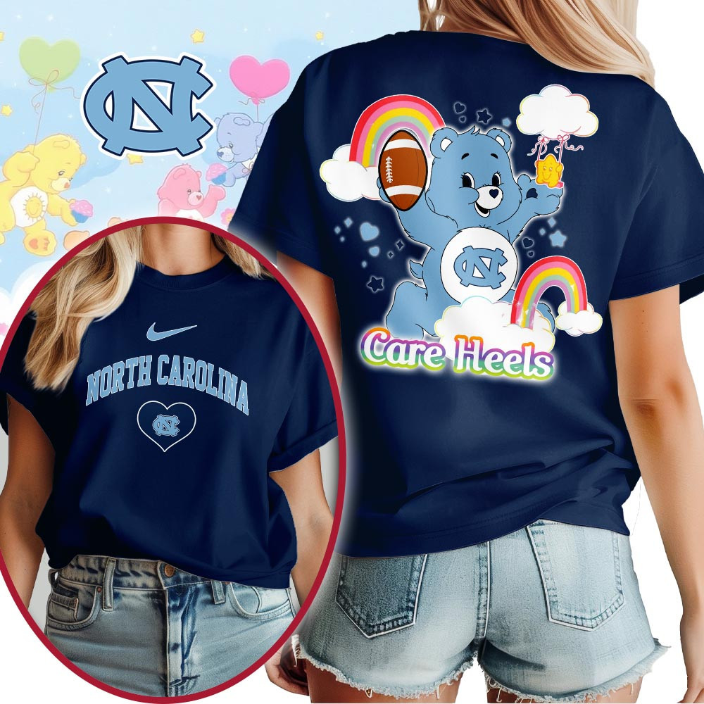 North Carolina Tar Heels | Premium NCAA Care Bears 3D T-Shirt TTH2105223 - Image 2