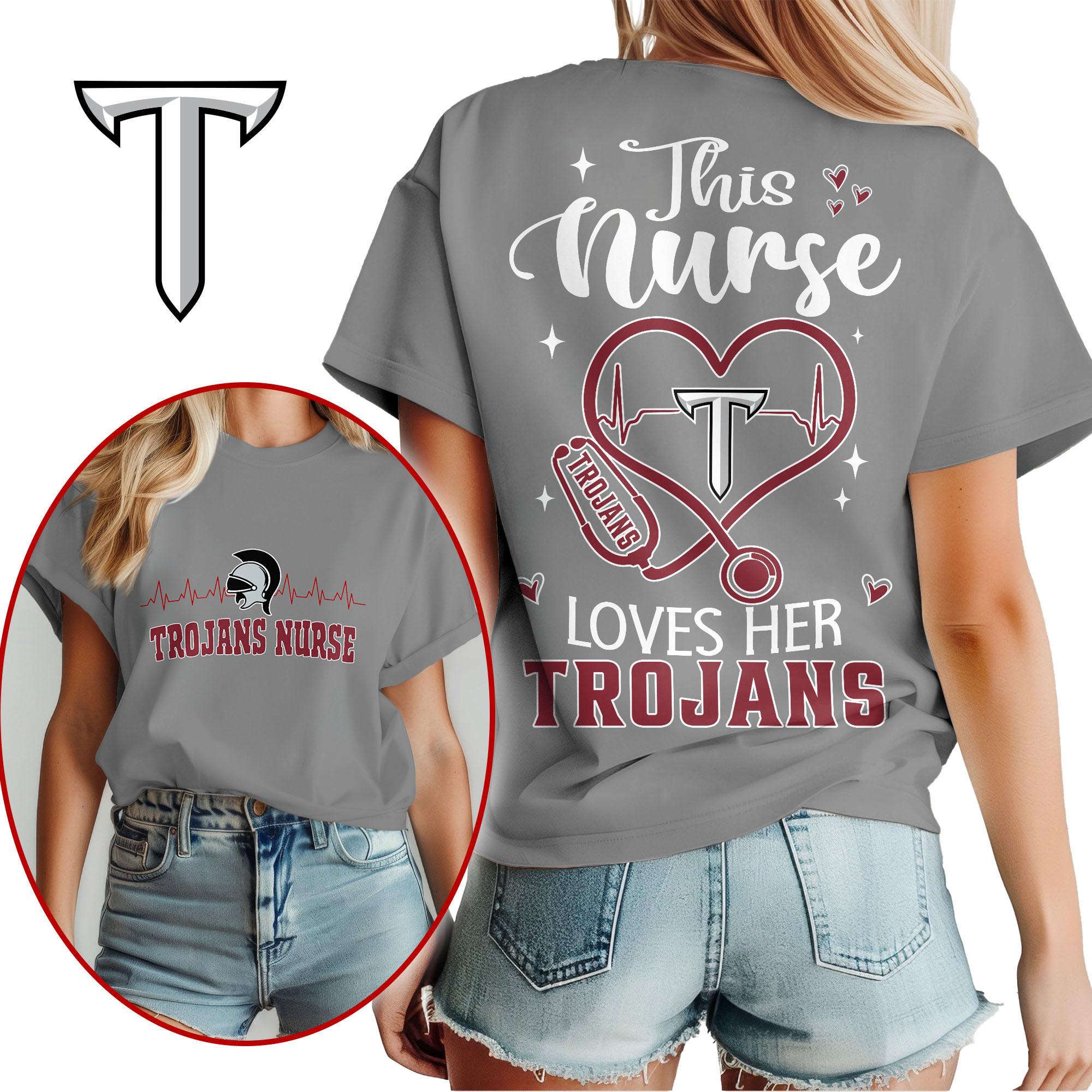Troy Trojans | Premium Nurse Appreciation Month Women’s Shirt TTH2105224 - Image 2