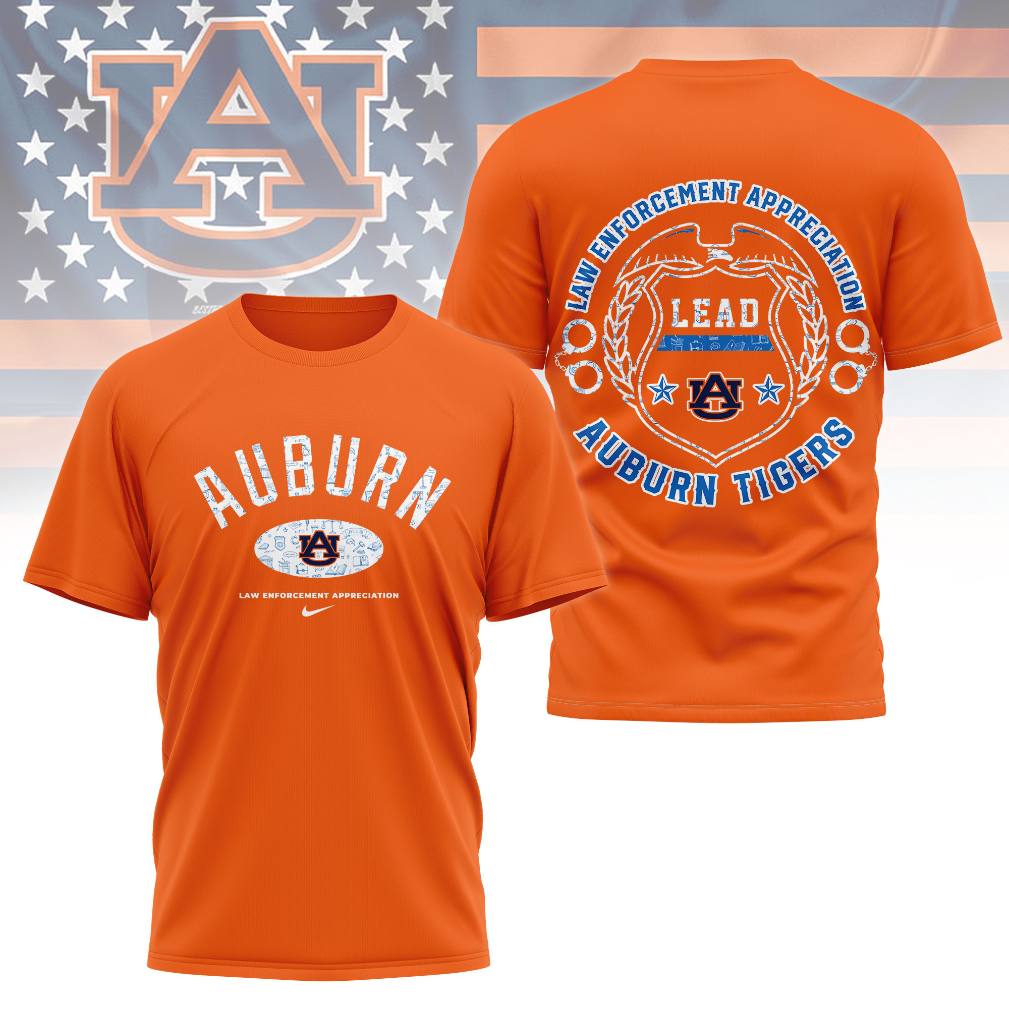 Auburn Tigers | Premium NCAA Law Appreciation Month 3D Shirt TTH2105332 - Image 3