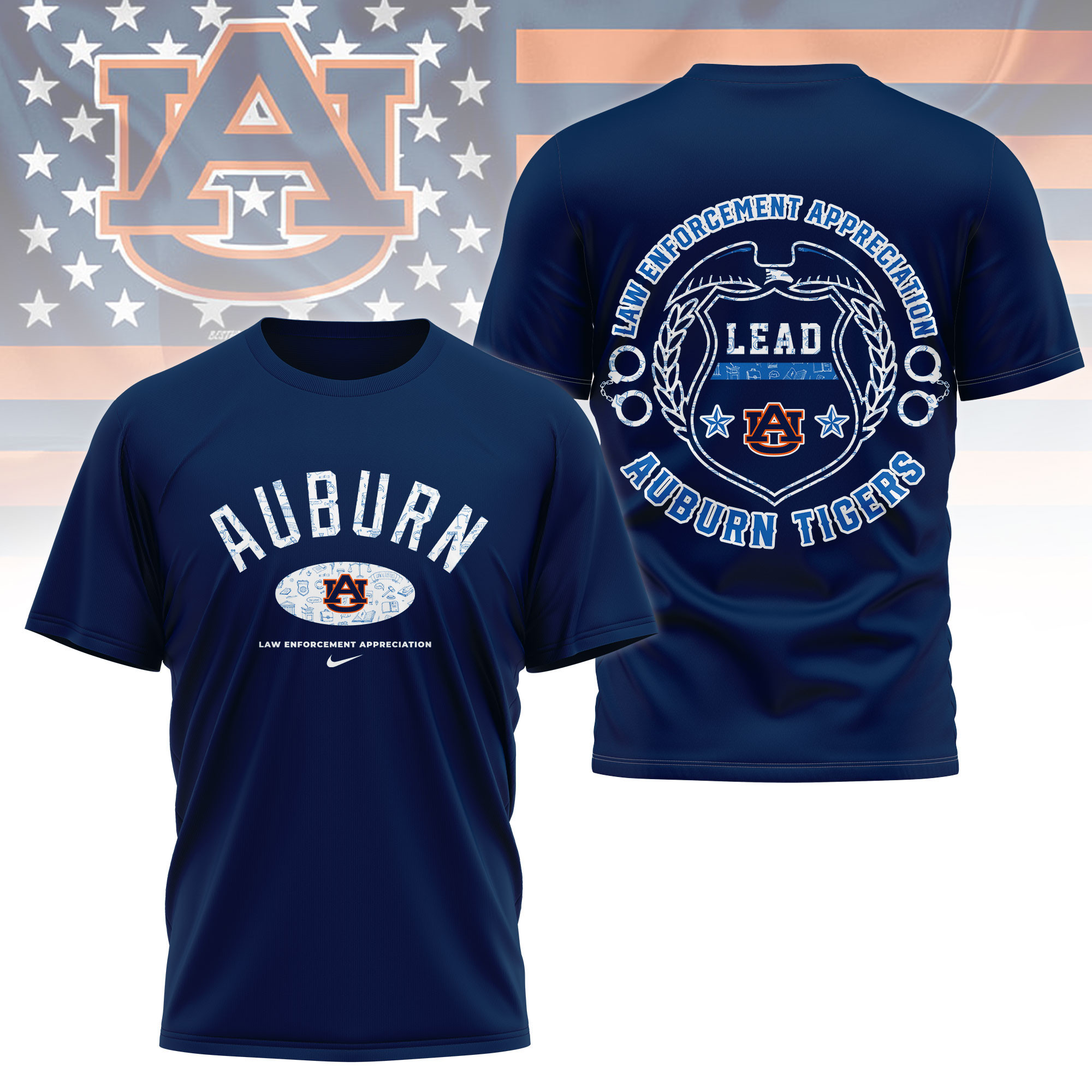 Auburn Tigers | Premium NCAA Law Appreciation Month 3D Shirt TTH2105332 - Image 4