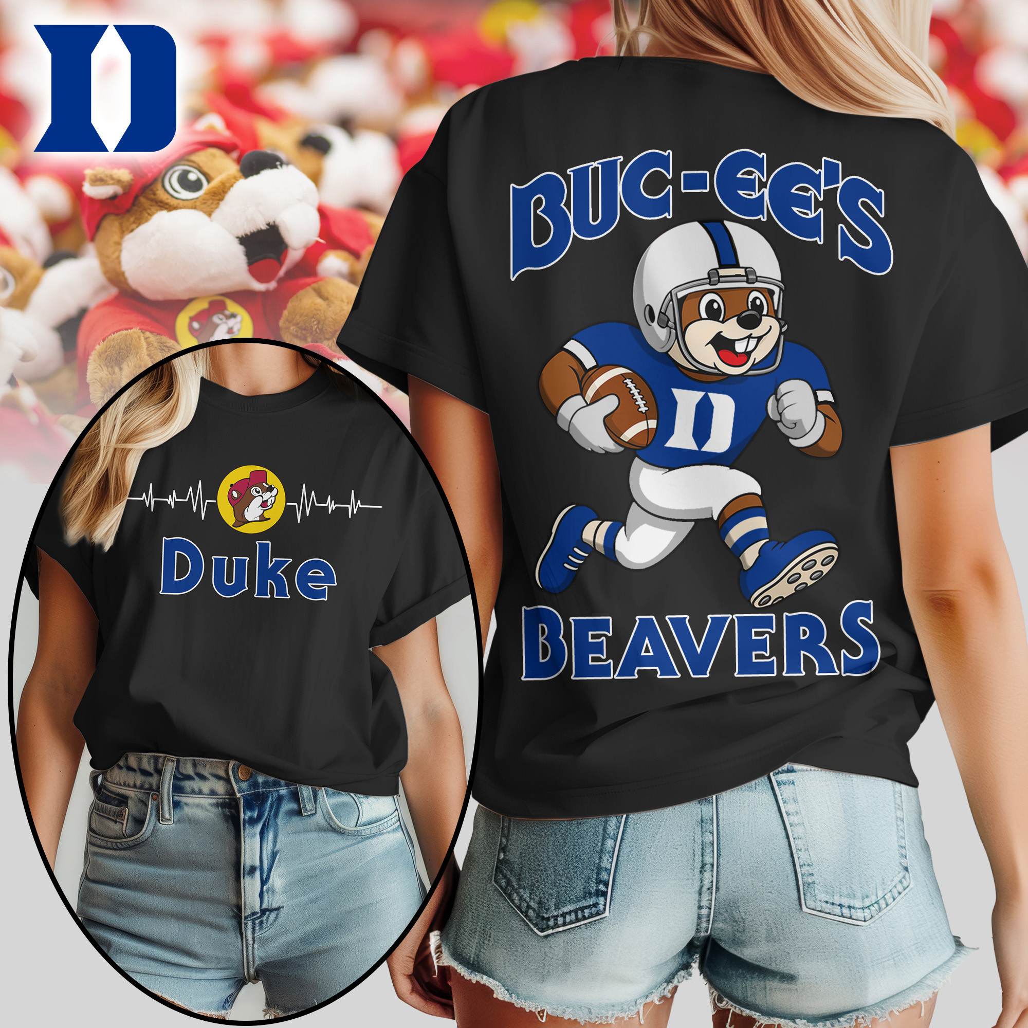 Duke Blue Devils | Premium NCAA Buc-ee’s Beavers Women’s Shirt TTH2105227