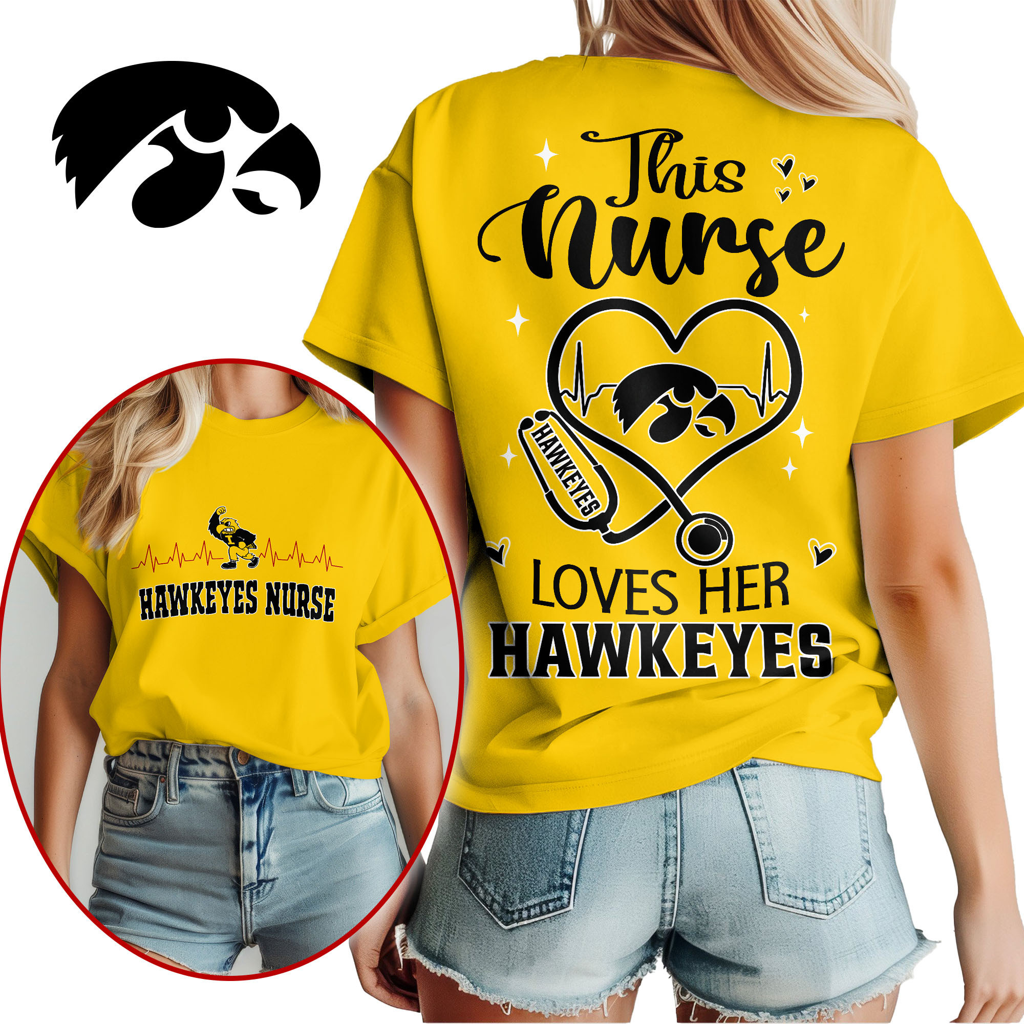 Iowa Hawkeyes | Premium Nurse Appreciation Month Women’s Shirt TTH2105224 - Image 3
