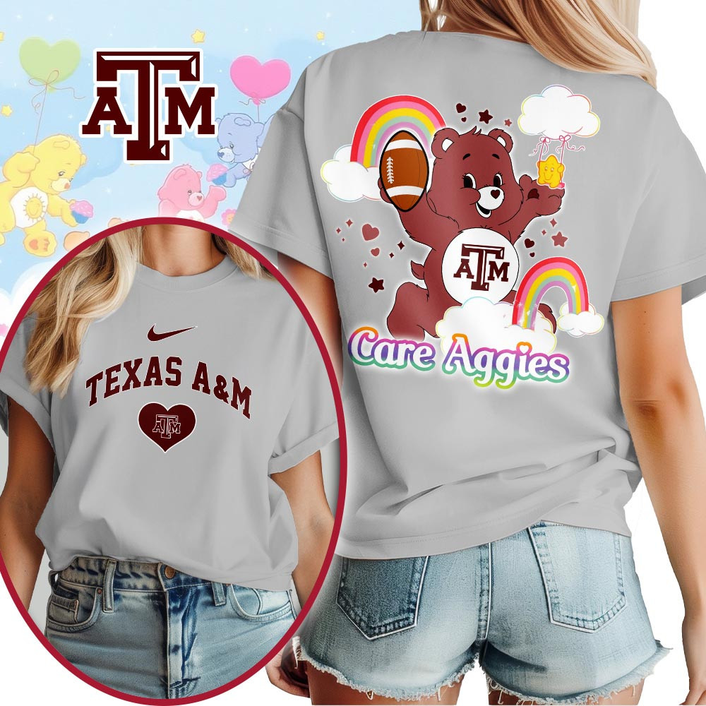 Texas A&M Aggies | Premium NCAA Care Bears 3D T-Shirt TTH2105223 - Image 2