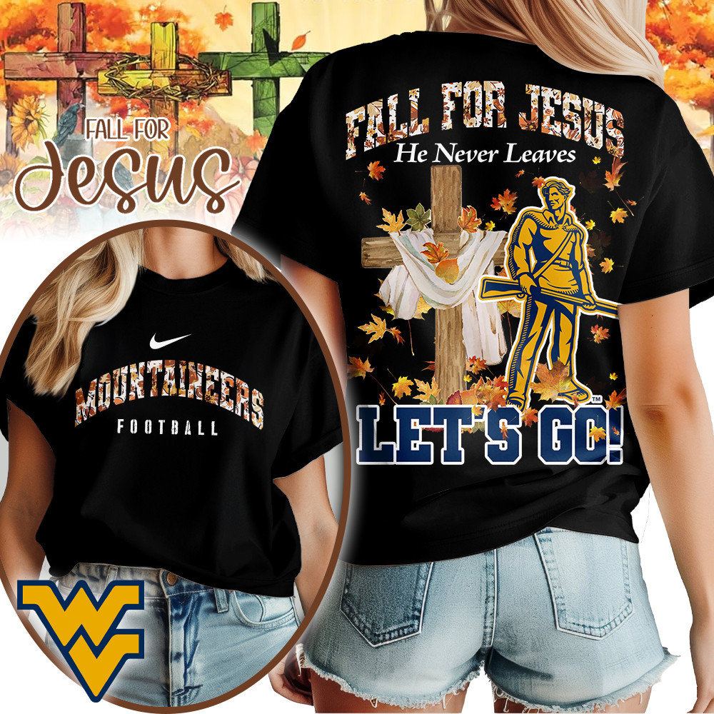 West Virginia Mountaineers | Premium NCAA Fall For Jesus Women’s T-Shirt TTH2105240 - Image 2