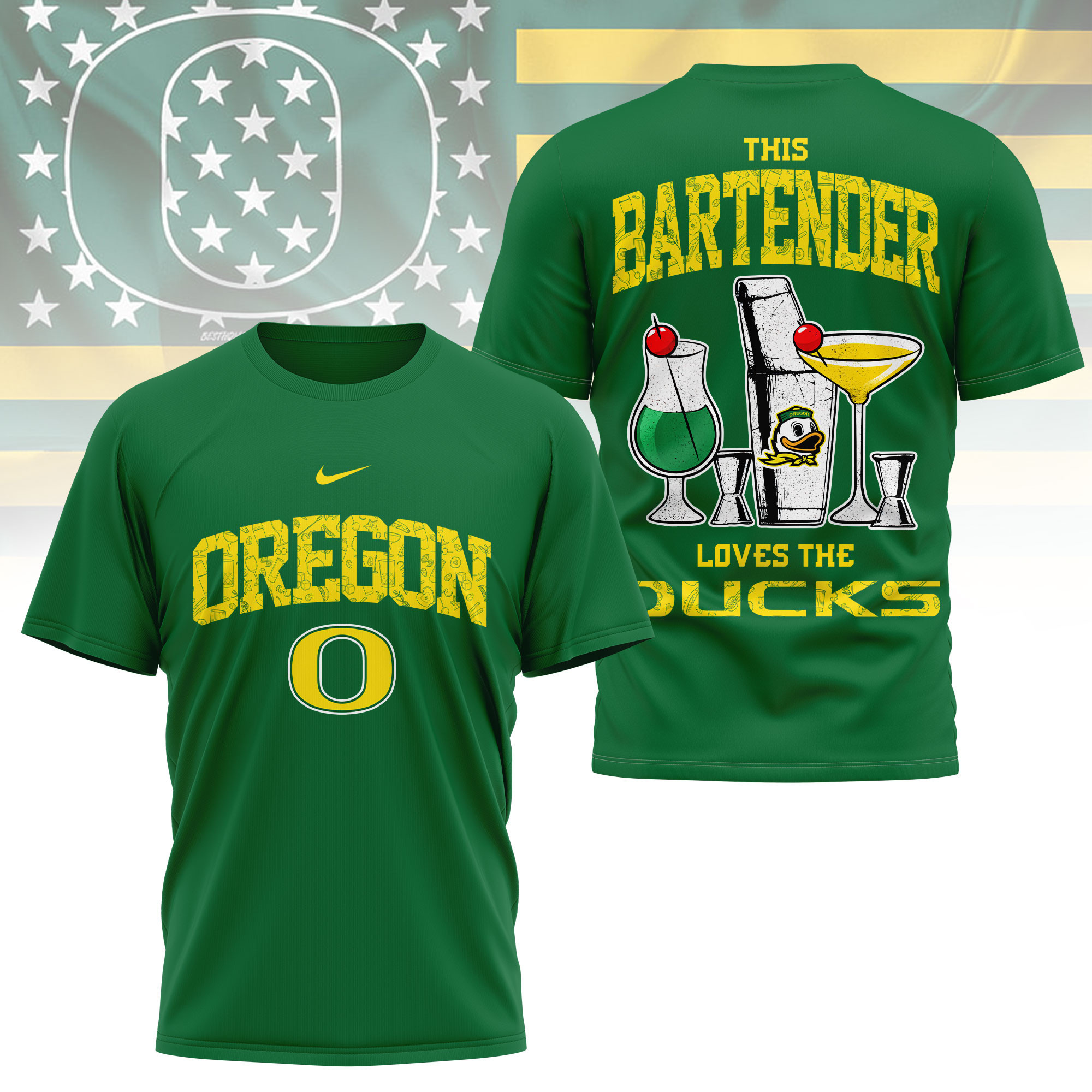 Oregon Ducks | Premium NCAA Bartender Fan 3D Shirt TTH2105243 - Image 4