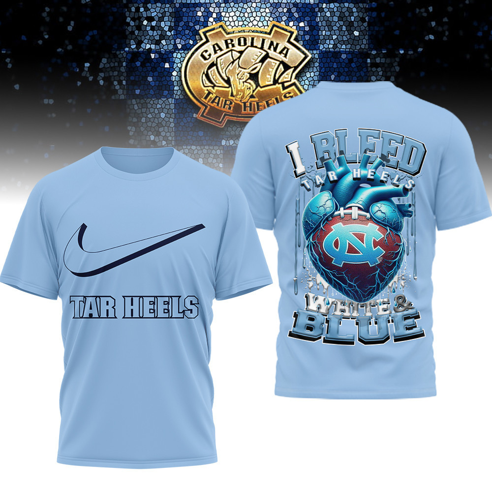 North Carolina Tar Heels | Premium NCAA I Bleed 3D Shirt TTH2105233 - Image 2