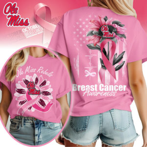 Ole Miss Rebels | Premium NCAA Breast Cancer Sunflowers 3D Shirt TTH2105242