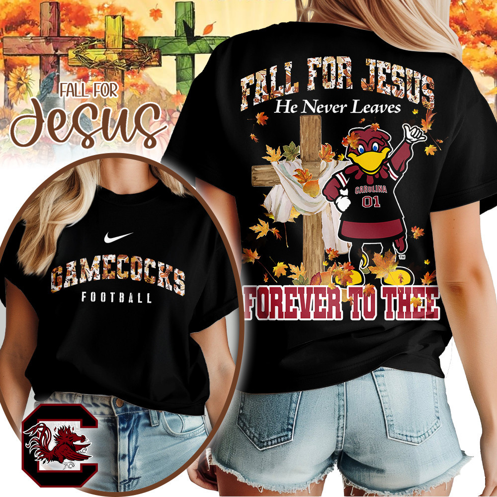 South Carolina Gamecocks | Premium NCAA Fall For Jesus Women’s T-Shirt TTH2105240 - Image 2