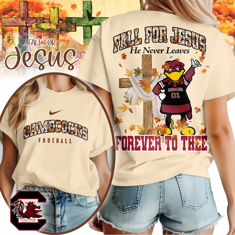 South Carolina Gamecocks | Premium NCAA Fall For Jesus Women’s T-Shirt TTH2105240