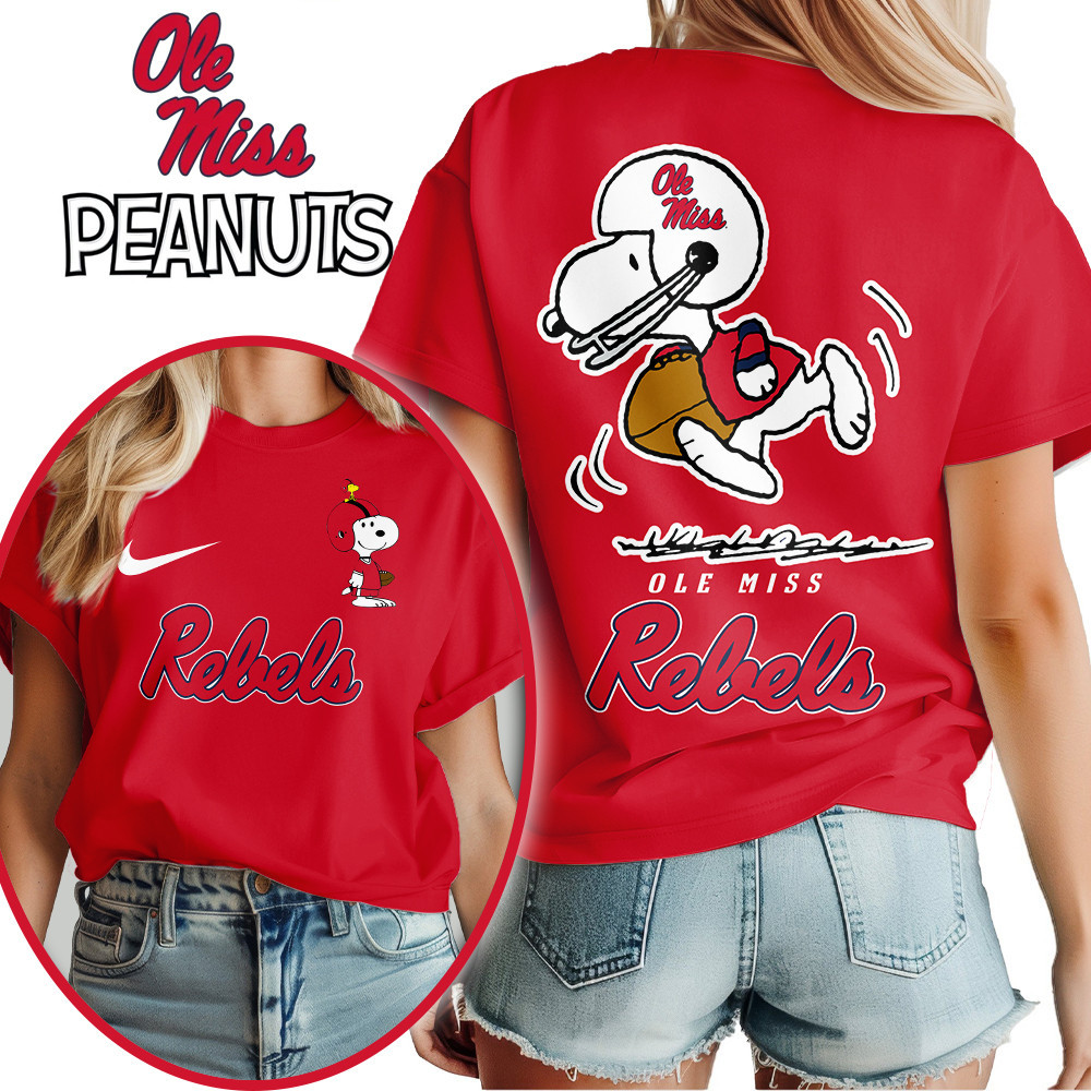 Ole Miss Rebels | Premium NCAA Peanuts Fan 3D Shirt TTH2105219 - Image 2