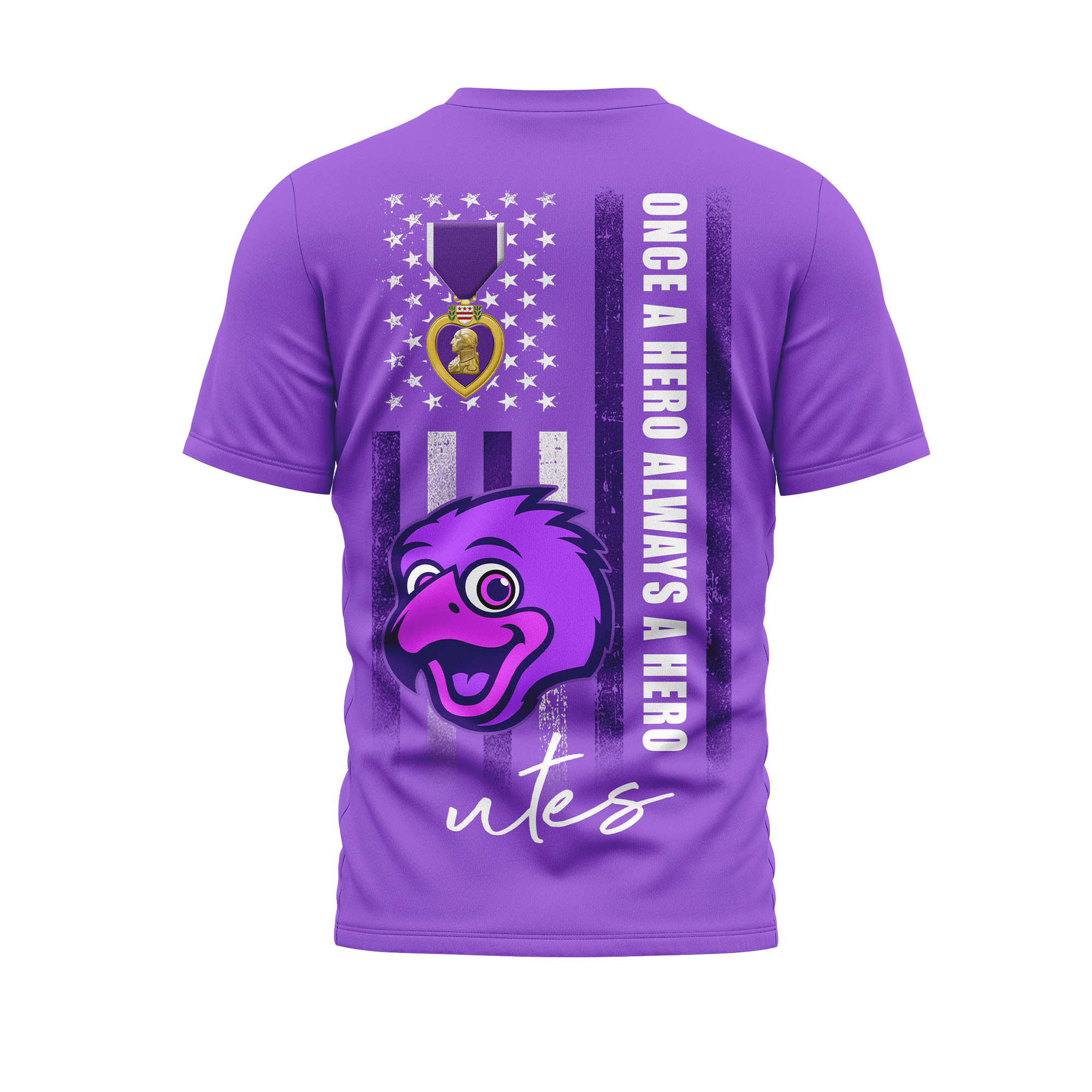 Utah Utes | Premium NCAA Purple Heart Day 3D Shirt TTH2105246 - Image 2