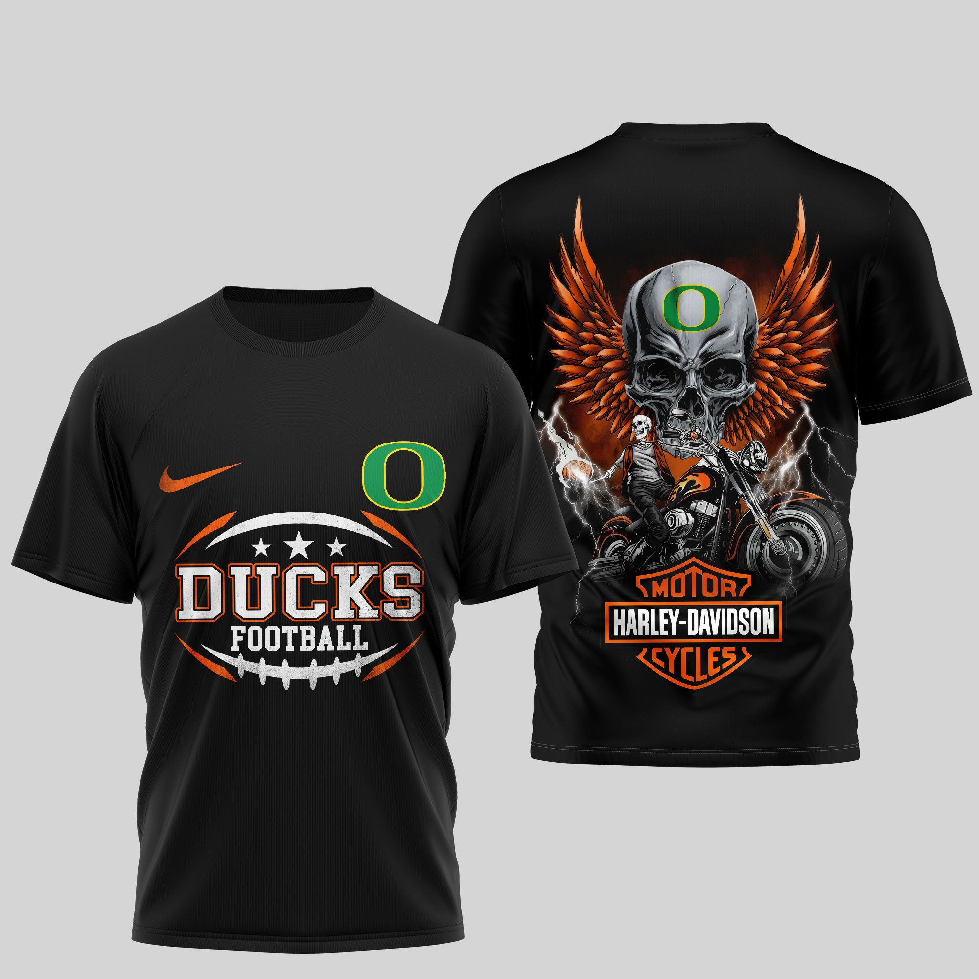 Oregon Ducks | Premium NCAA Harley Davidson 3D Shirt TTH2105241