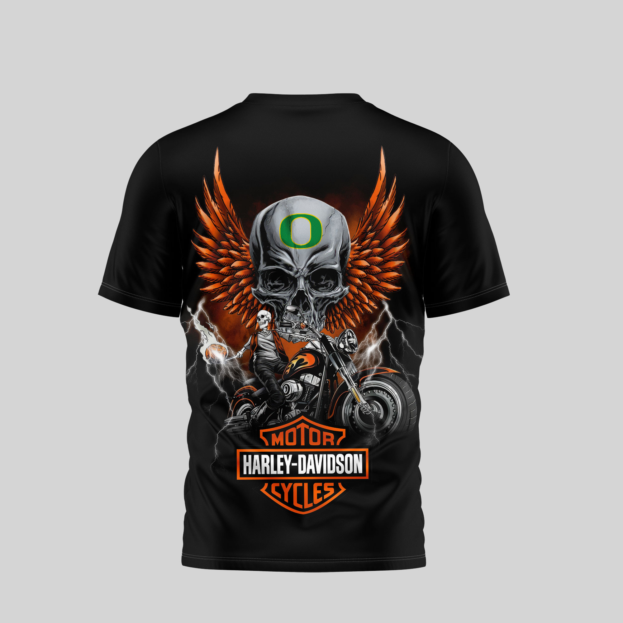 Oregon Ducks | Premium NCAA Harley Davidson 3D Shirt TTH2105241 - Image 3