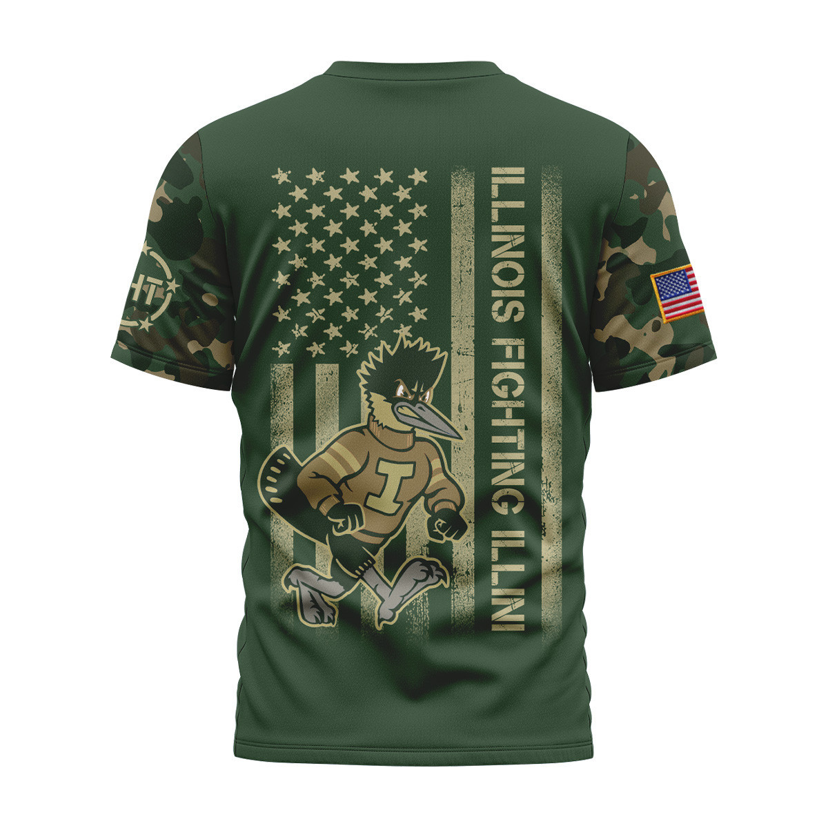 Illinois Fighting Illini | Premium NCAA Veteran T-Shirt TTH2105174 - Image 2