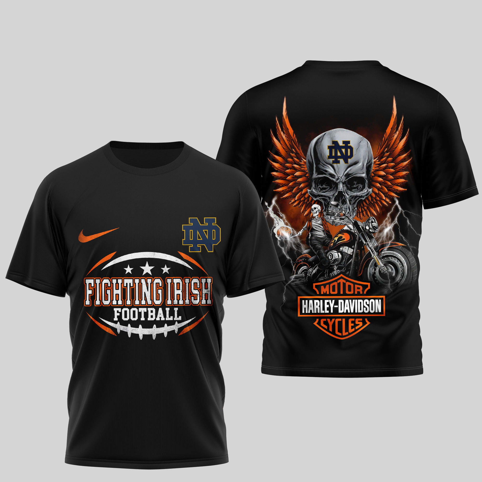 Notre Dame Fighting Irish | Premium NCAA Harley Davidson 3D Shirt TTH2105241