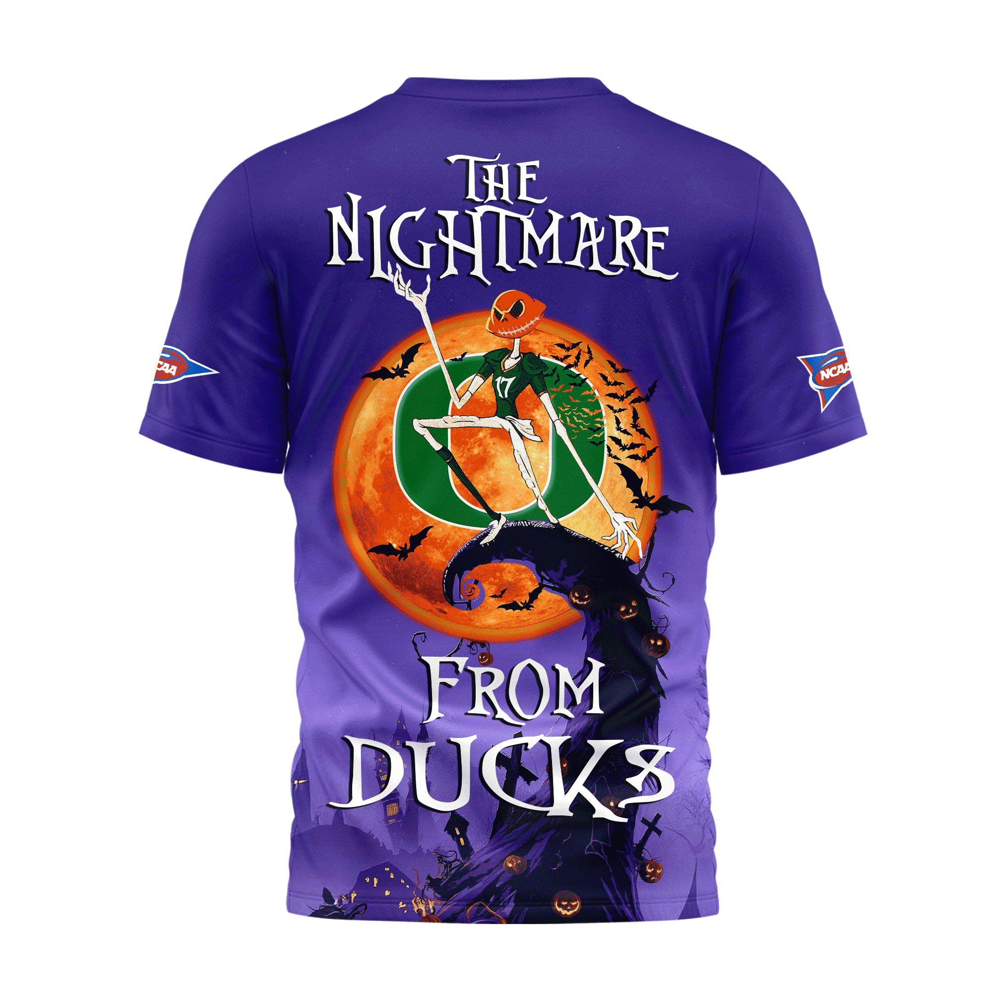 Oregon Ducks | Premium NCAA Halloween The Nightmare 3D Shirt TTH2105225 - Image 2