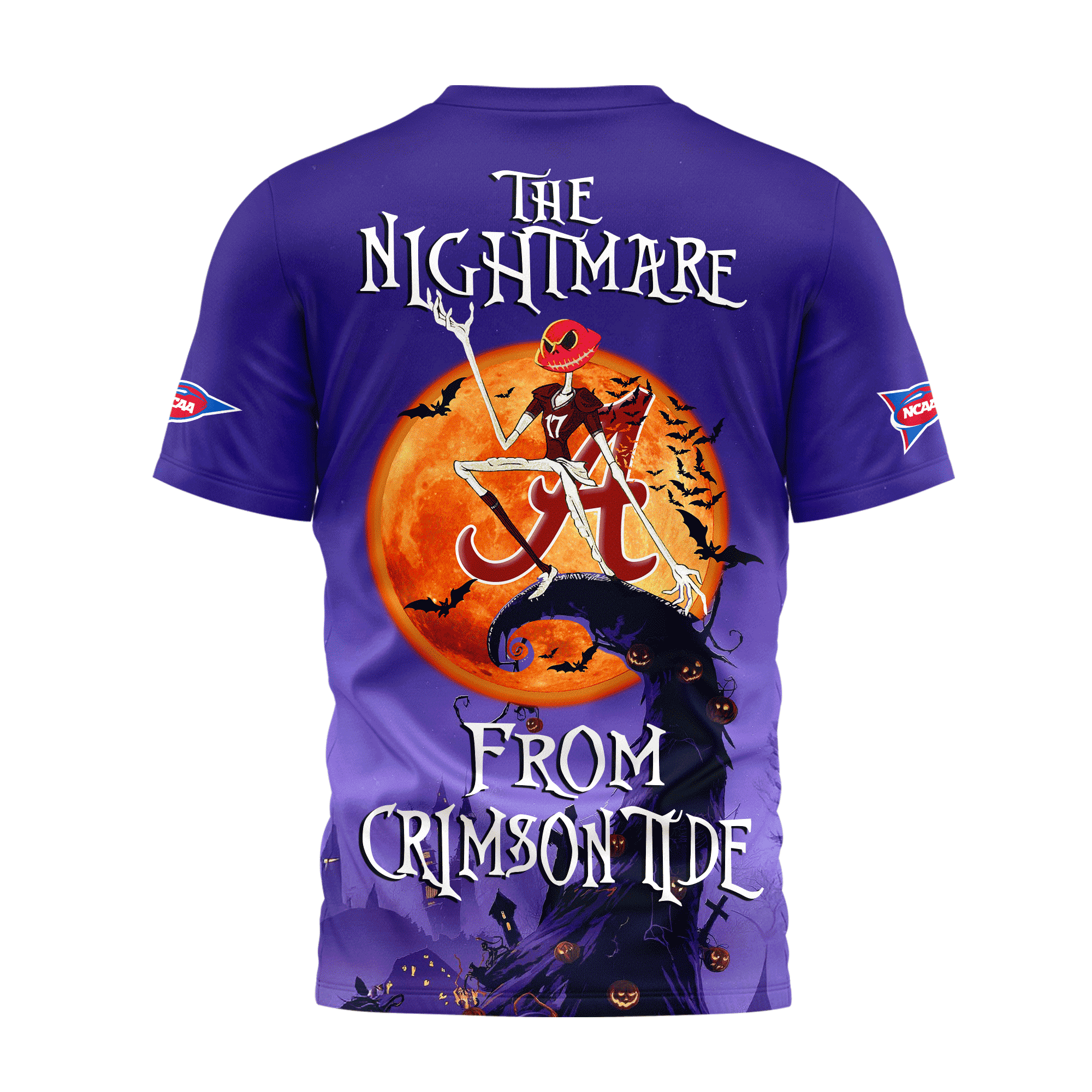 Alabama Crimson Tide | Premium NCAA Halloween The Nightmare 3D Shirt TTH2105225 - Image 2