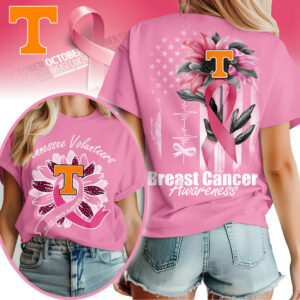 Tennessee Volunteers | Premium NCAA Breast Cancer Sunflowers 3D Shirt TTH2105242