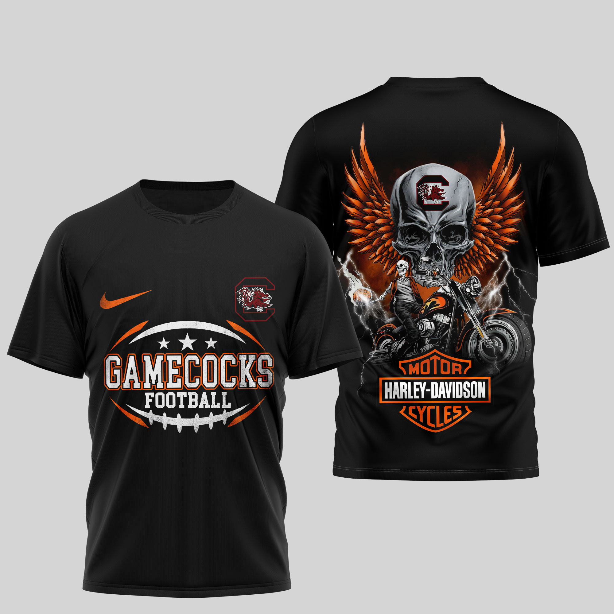 South Carolina Gamecocks | Premium NCAA Harley Davidson 3D Shirt TTH2105241