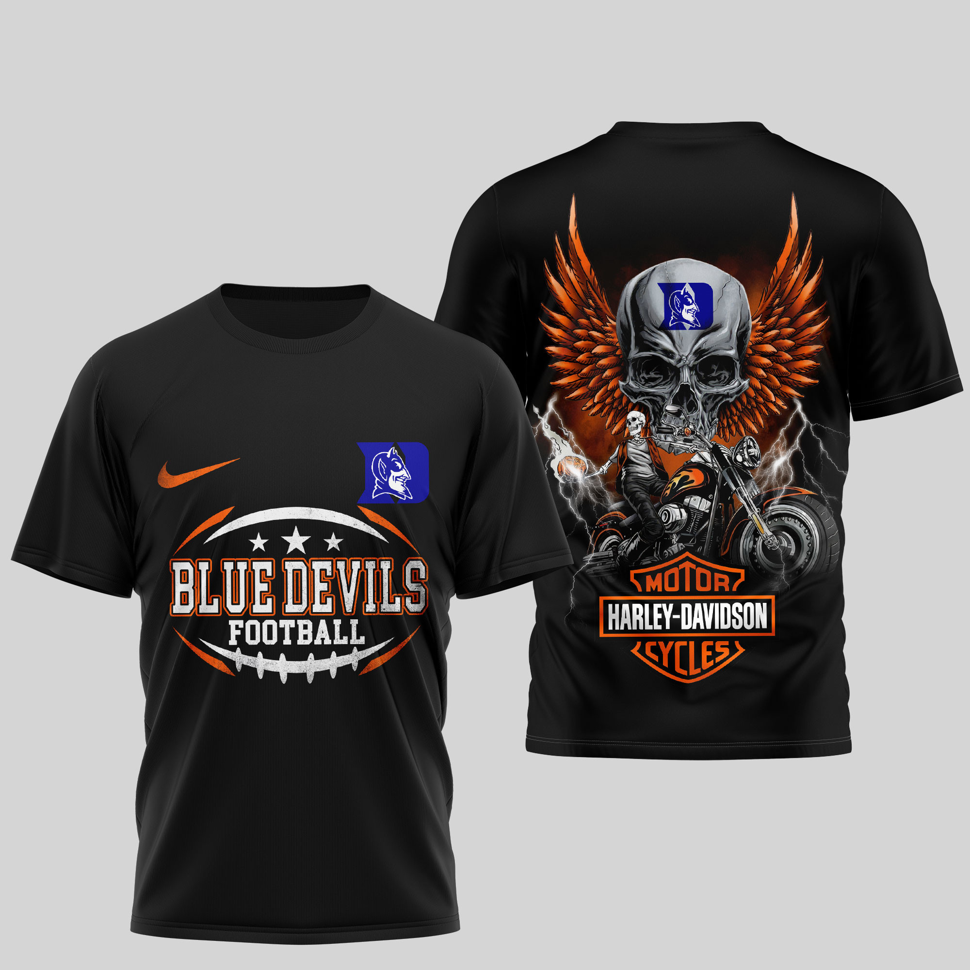 Duke Blue Devils | Premium NCAA Harley Davidson 3D Shirt TTH2105241