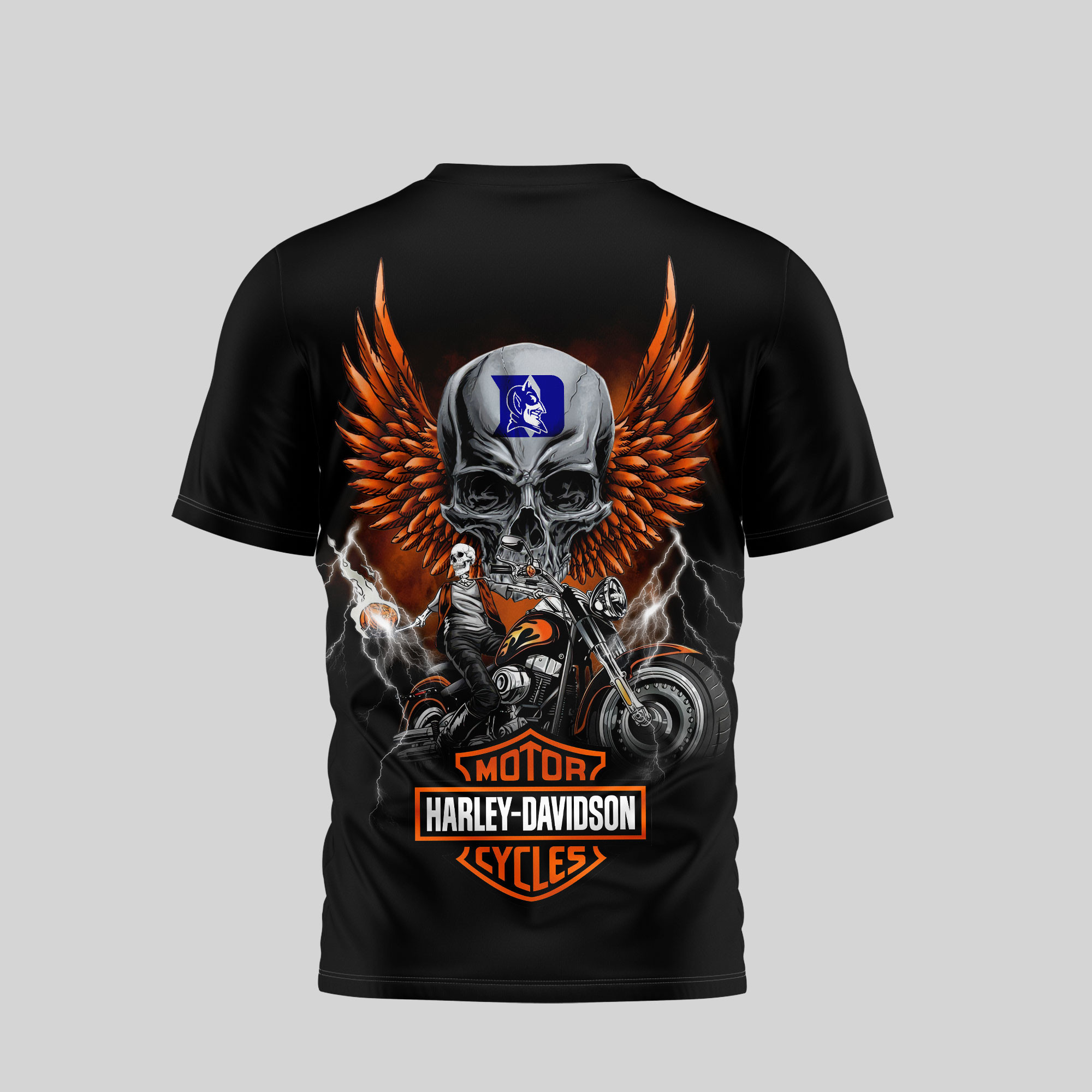 Duke Blue Devils | Premium NCAA Harley Davidson 3D Shirt TTH2105241 - Image 3
