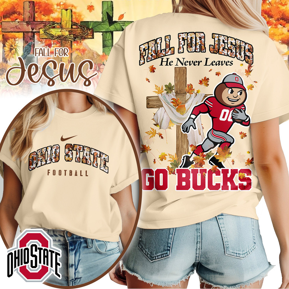 Ohio State Buckeyes | Premium NCAA Fall For Jesus Women’s T-Shirt TTH2105240