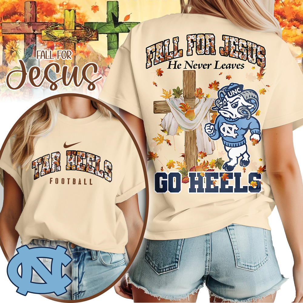 North Carolina Tar Heels | Premium NCAA Fall For Jesus Women’s T-Shirt TTH2105240