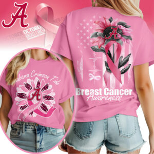 Alabama Crimson Tide | Premium NCAA Breast Cancer Sunflowers 3D Shirt TTH2105242