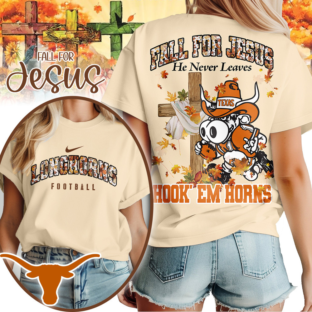 Texas Longhorns | Premium NCAA Fall For Jesus Women’s T-Shirt TTH2105240