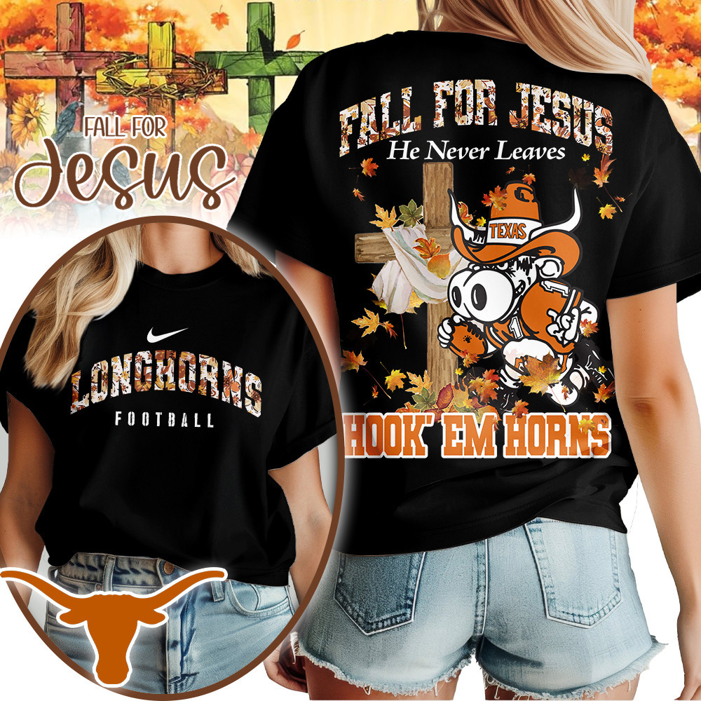 Texas Longhorns | Premium NCAA Fall For Jesus Women’s T-Shirt TTH2105240 - Image 2