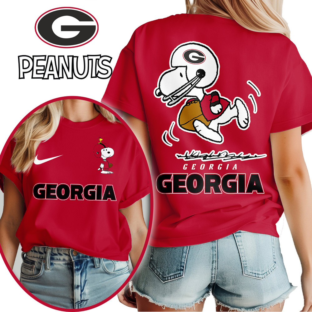 Georgia Bulldogs | Premium NCAA Peanuts Fan 3D Shirt TTH2105219 - Image 2