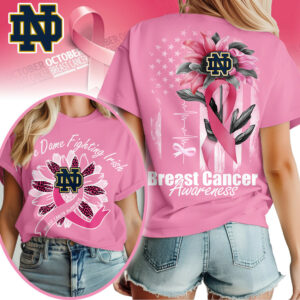 Notre Dame Fighting Irish | Premium NCAA Breast Cancer Sunflowers 3D Shirt TTH2105242