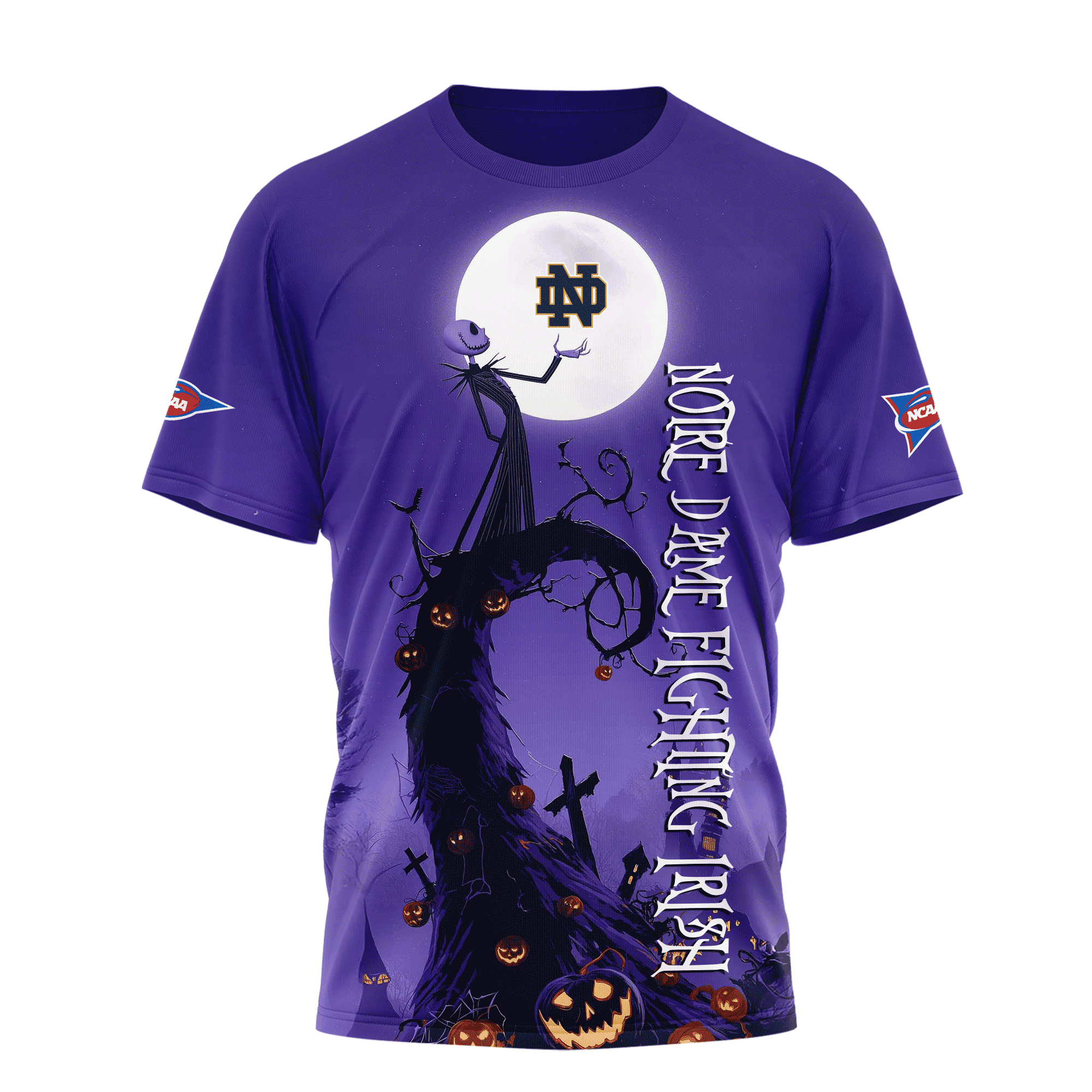 Notre Dame Fighting Irish | Premium NCAA Halloween The Nightmare 3D Shirt TTH2105225 - Image 2