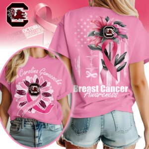 South Carolina Gamecocks | Premium NCAA Breast Cancer Sunflowers 3D Shirt TTH2105242