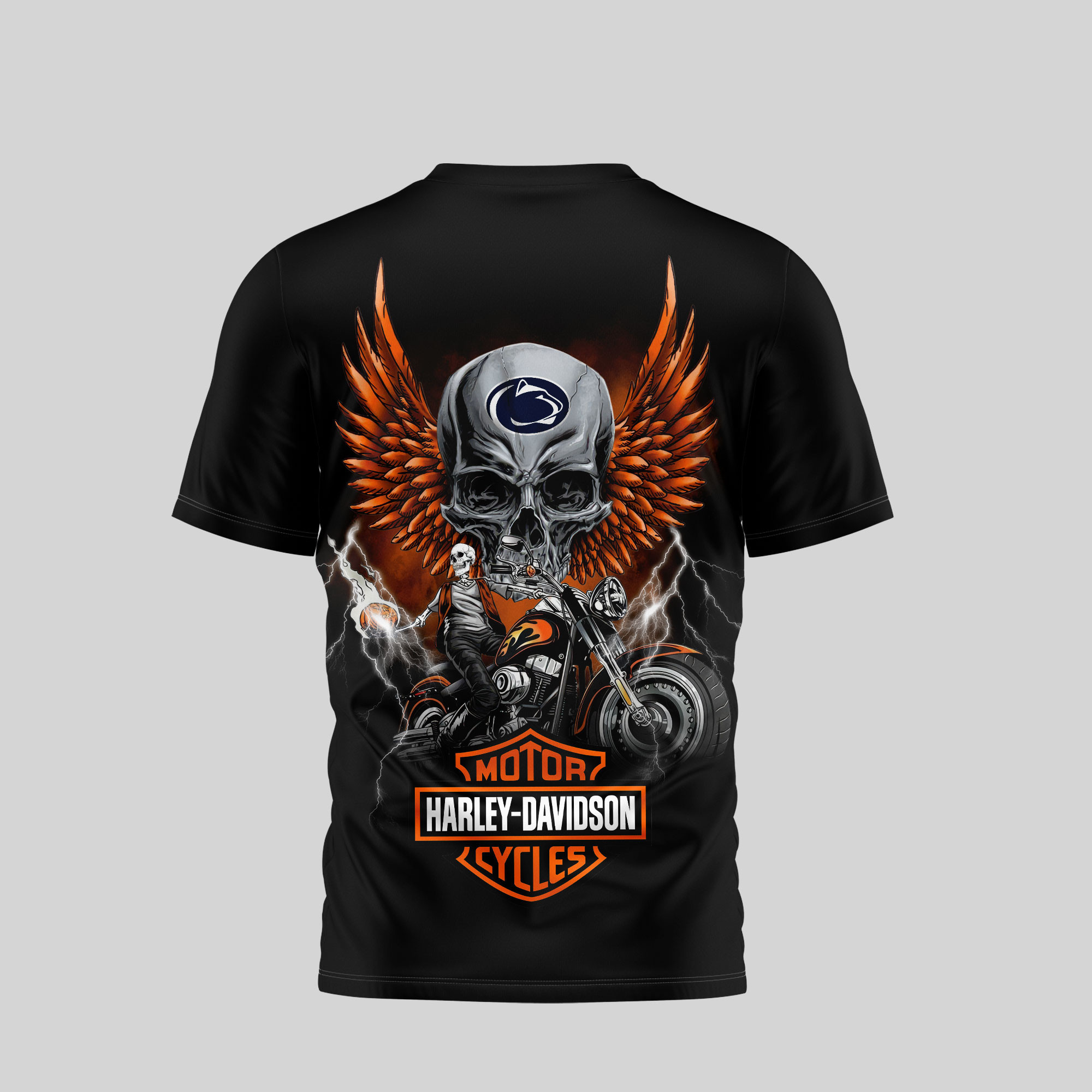 Penn State Nittany Lions | Premium NCAA Harley Davidson 3D Shirt TTH2105241 - Image 3