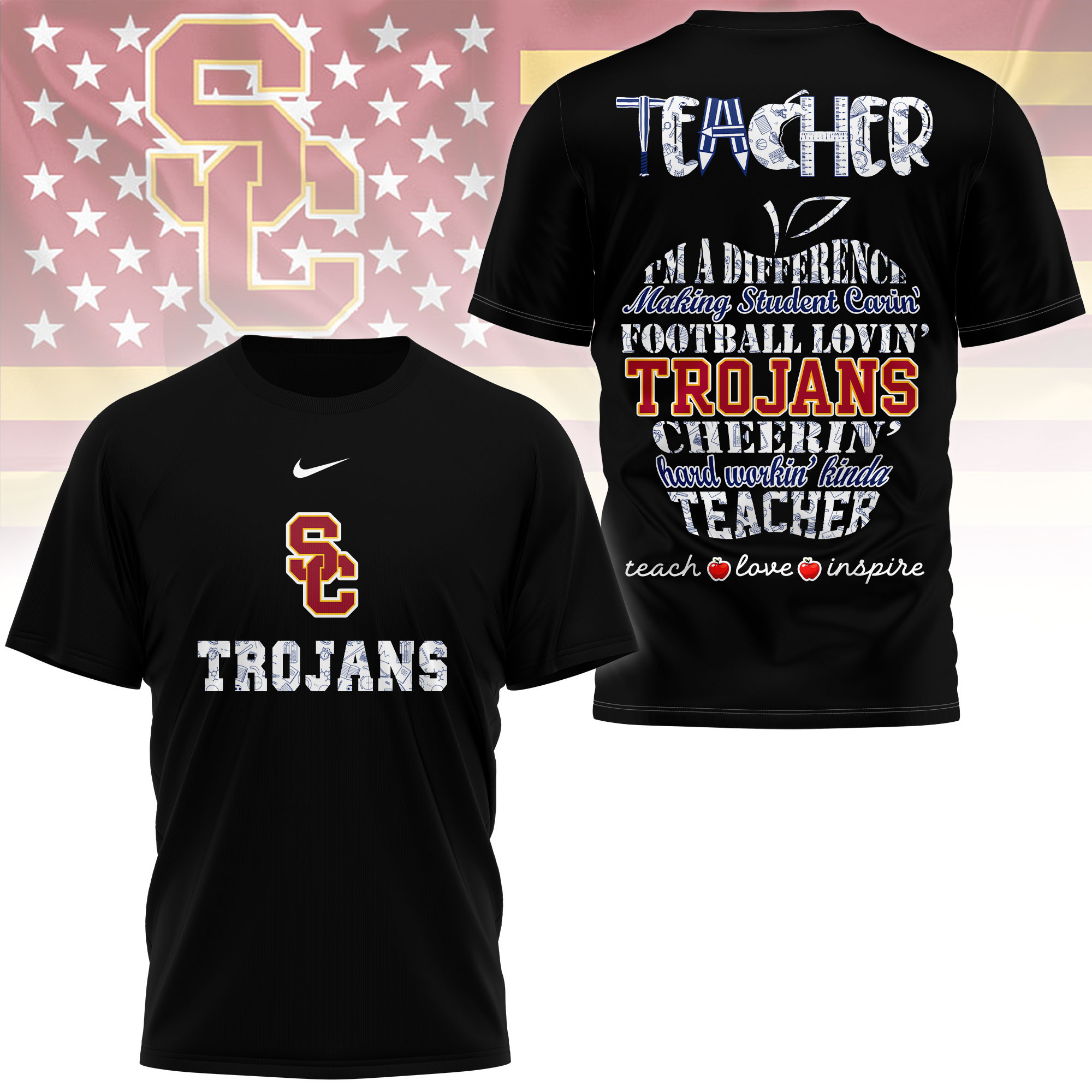 Troy Trojans | Premium Teacher Pride 3D Shirt TTH2105261
