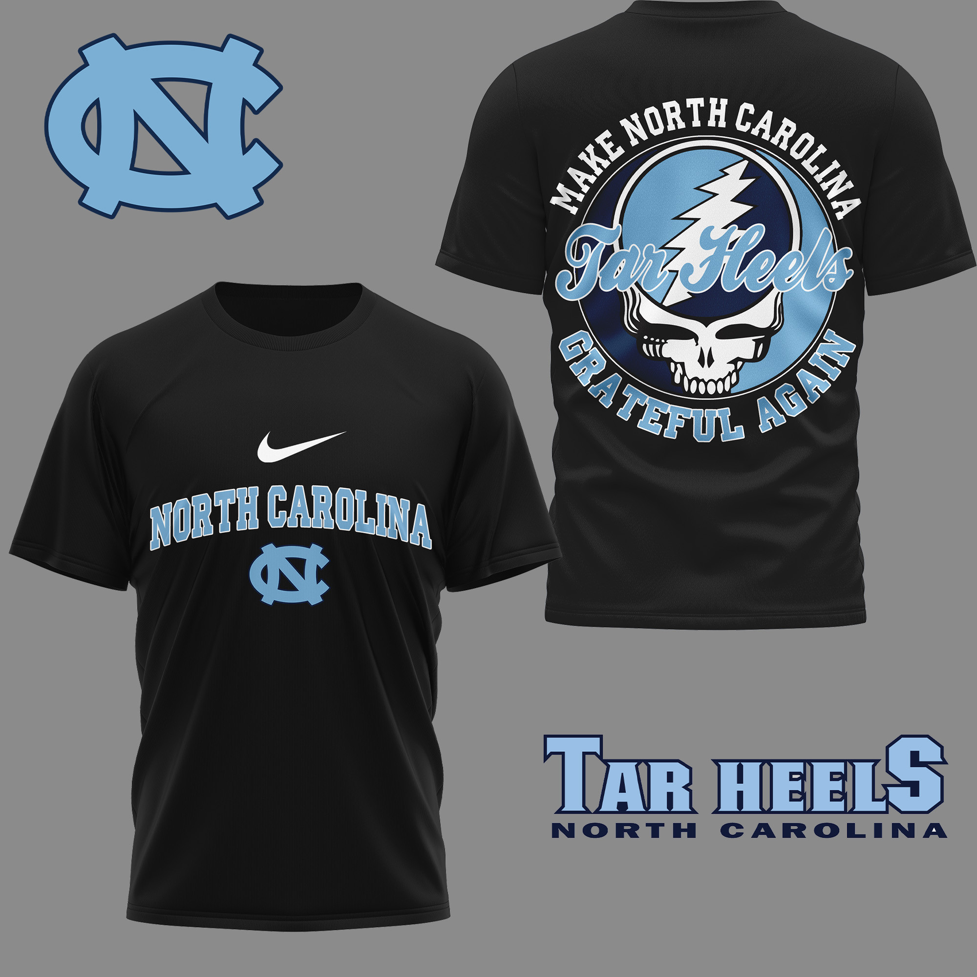 North Carolina Tar Heels | Premium Grateful Game Day 3D Shirt TTH2105254